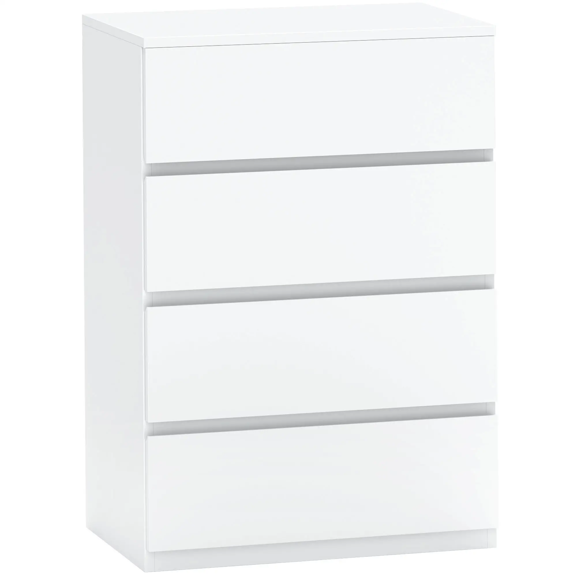 4 Drawer Chest, Freestanding Storage Unit, White - Image 11