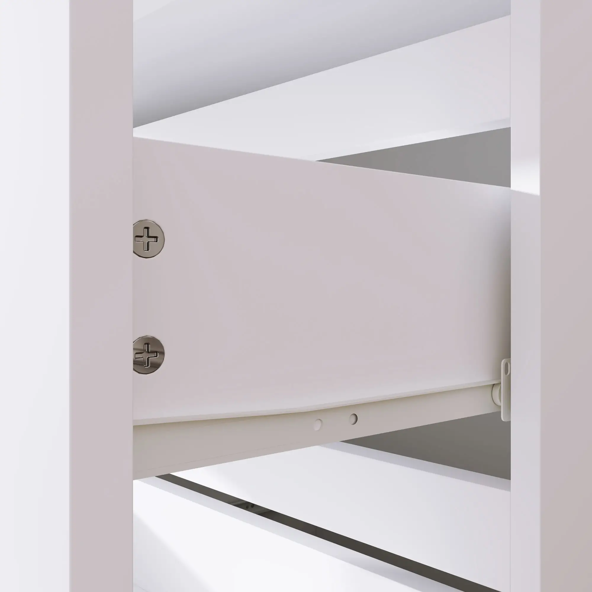 4 Drawer Chest, Freestanding Storage Unit, White - Image 9