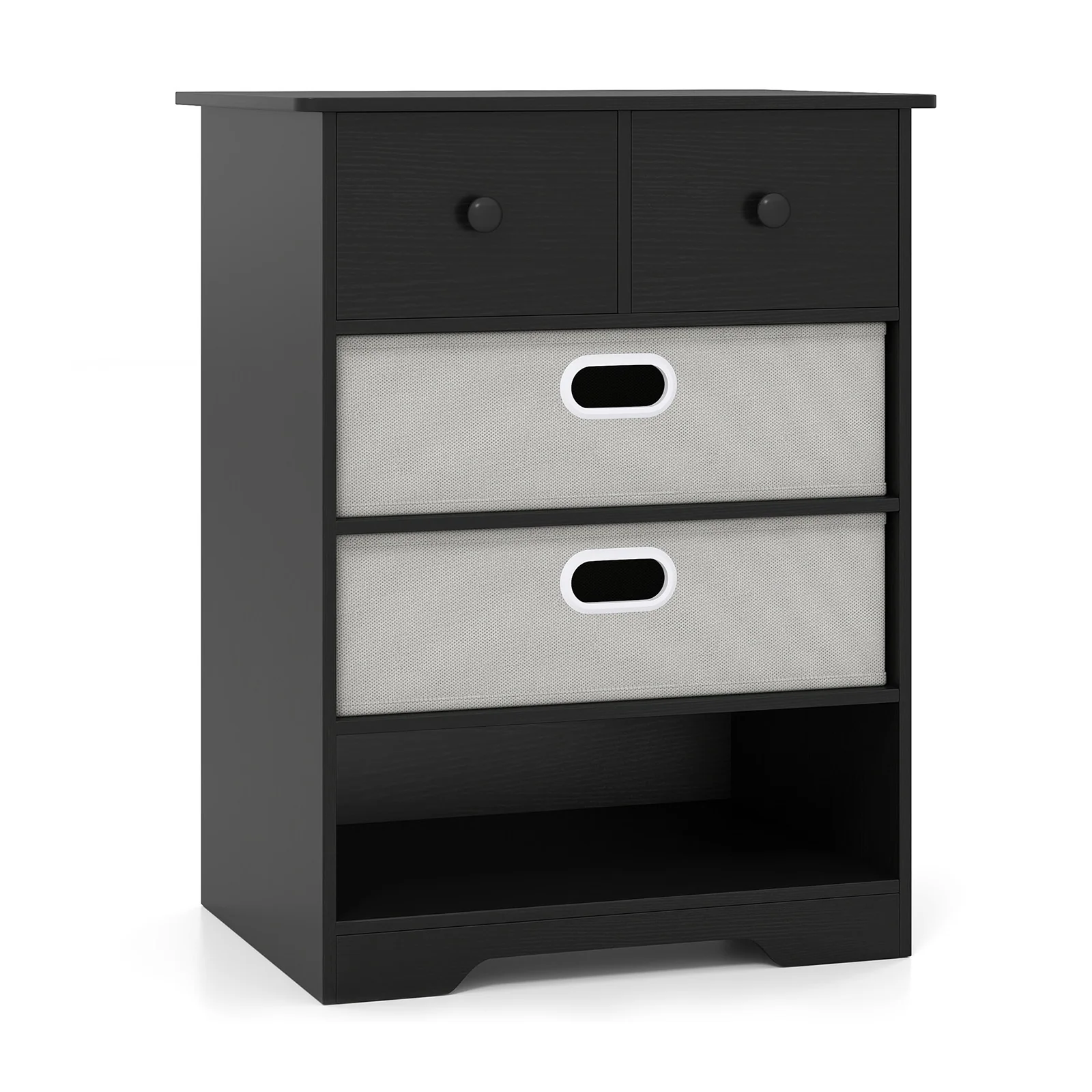 4-Drawer Dresser, Modern Chest Storage Organizer, Black - Image 4