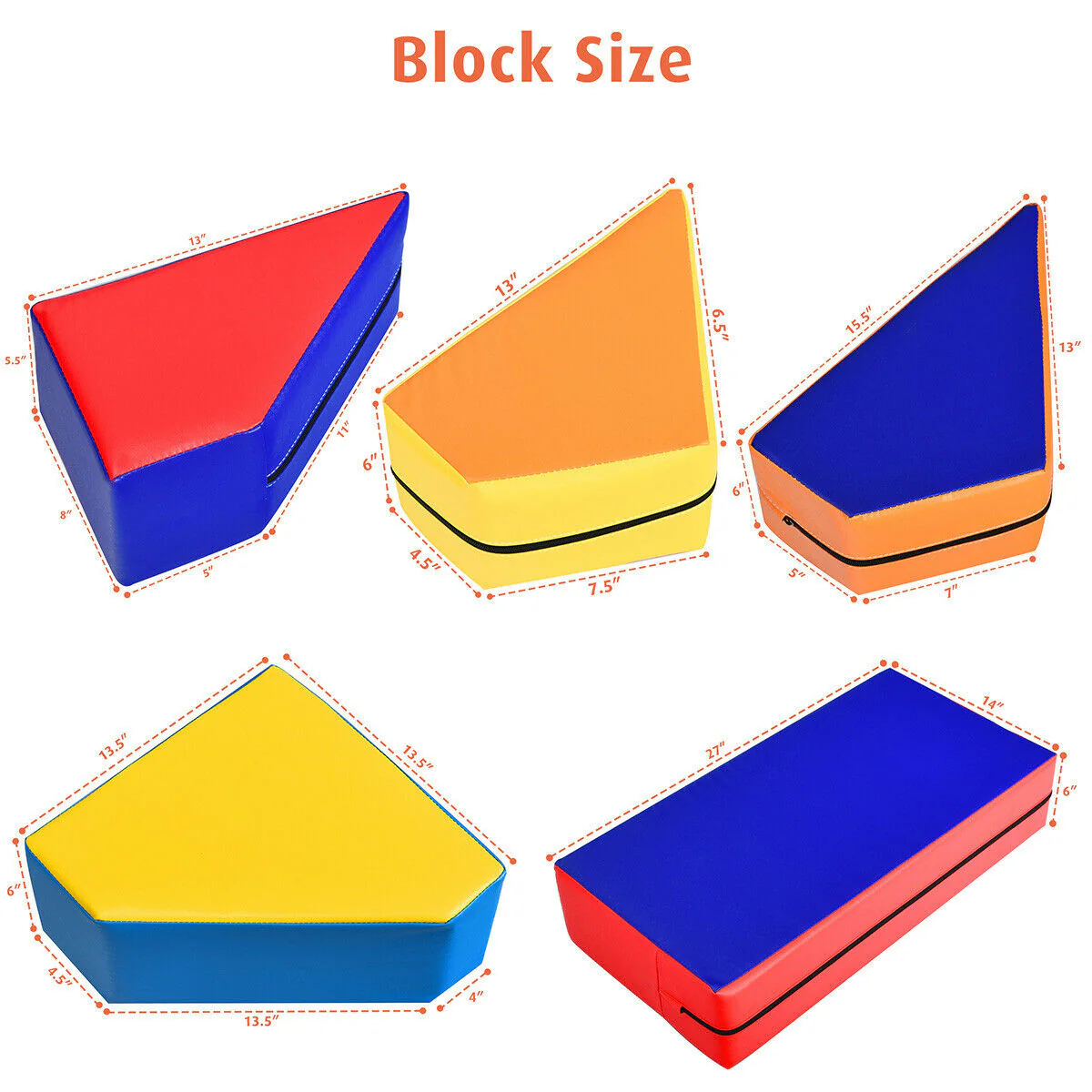 4-in-1 Crawl Climb Foam Shapes, Toddler Kids Play Set, Multicolor - Image 5