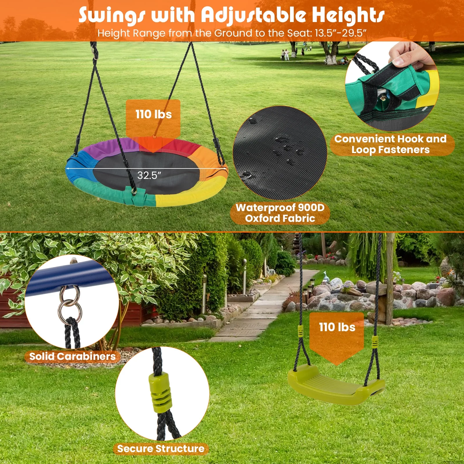 4-In-1 Heavy-Duty Metal Playset With Slide And Basketball Hoop, Multicolor - Image 9