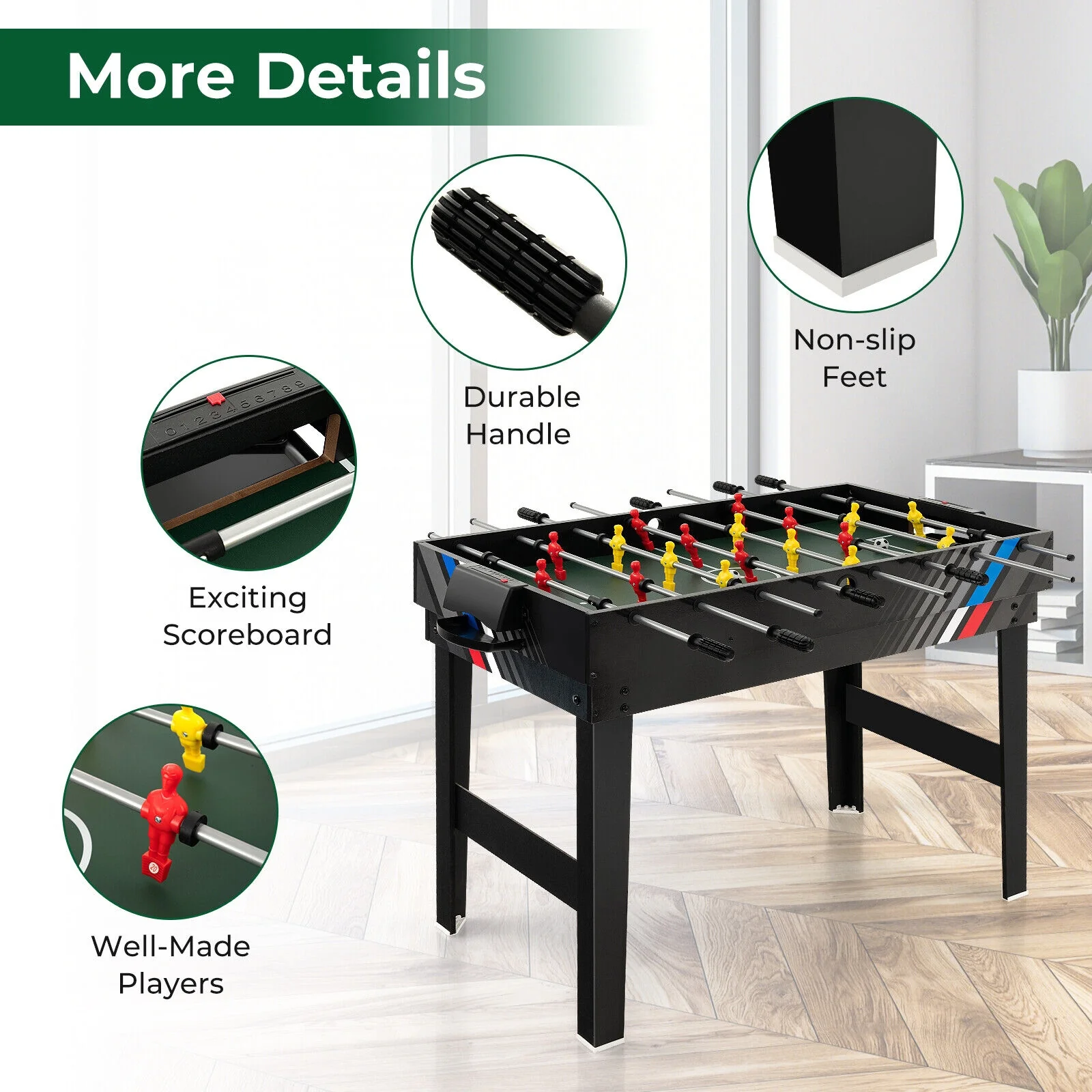 4-In-1 Multi Game Table With Pool Billiards - Image 9