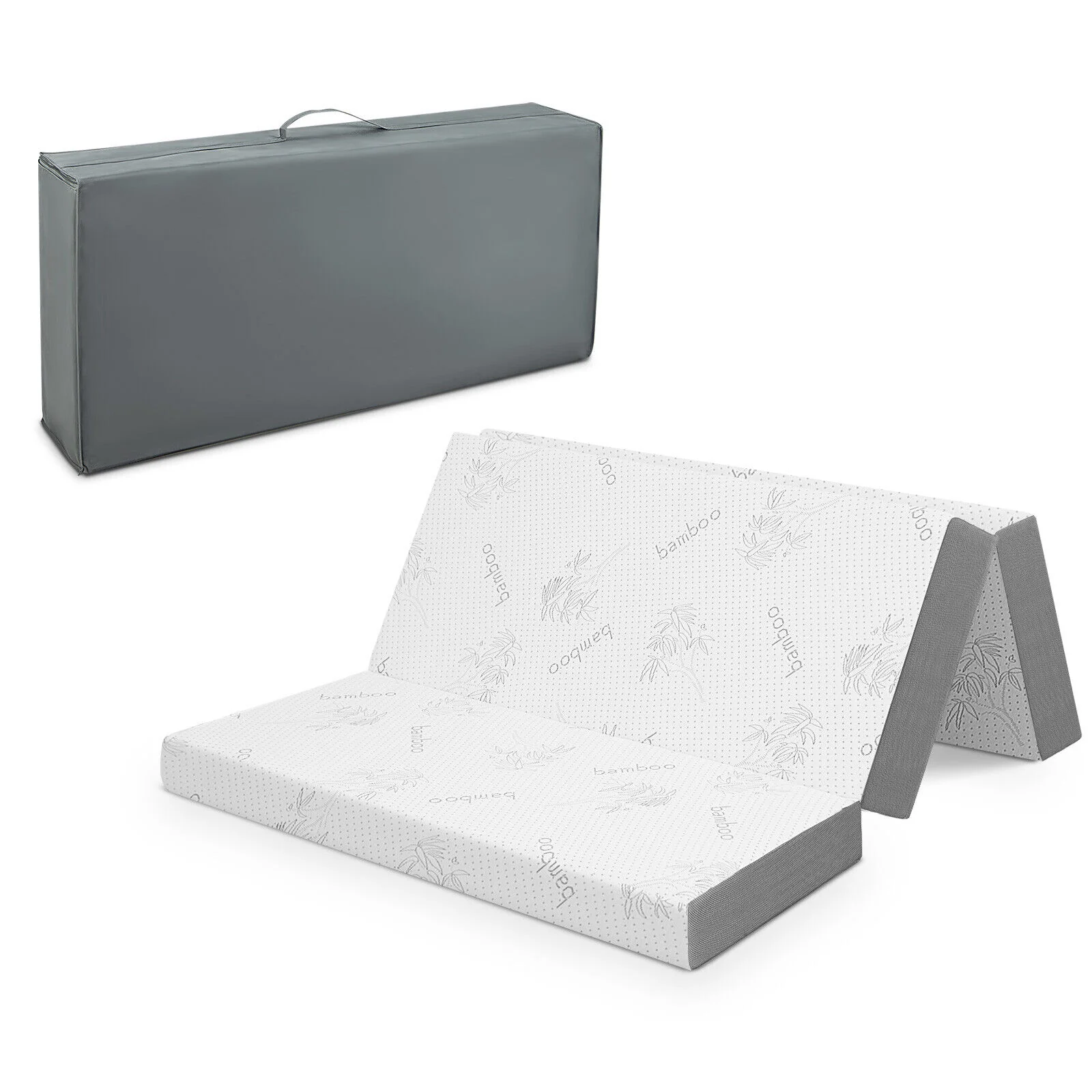 4 Inch Tri-Fold Cooling Gel Memory Foam Mattress, Full Size - Image 5