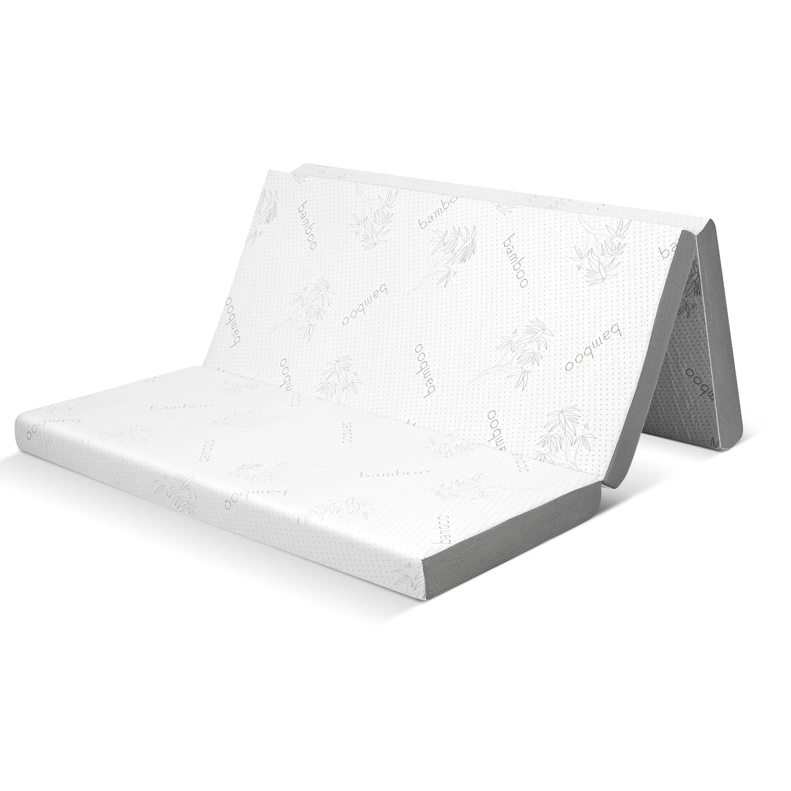 4 Inch Tri-Fold Cooling Gel Memory Foam Mattress, Queen Size - Image 4