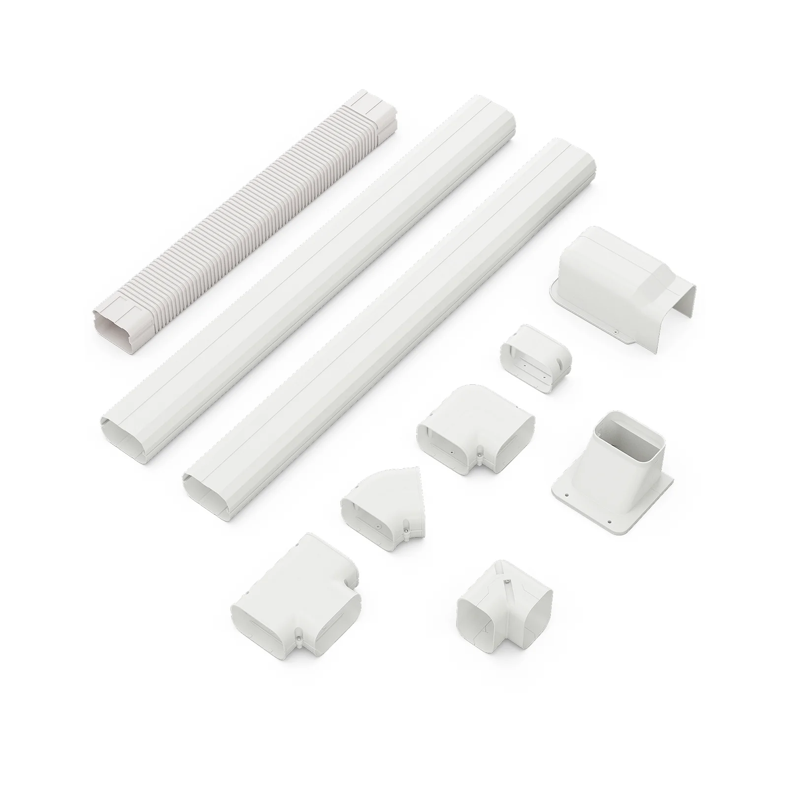 4 Inches Mini Decorative PVC Slim Line Cover Kit, White - Image 4