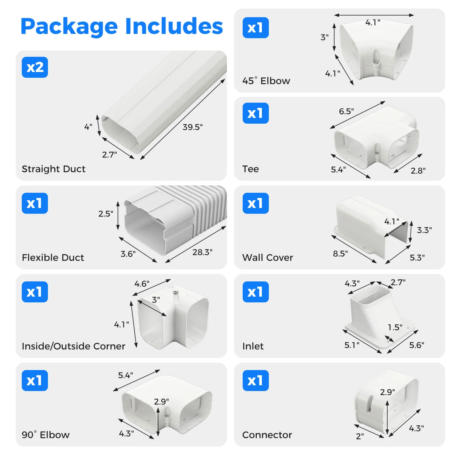4 Inches Mini Decorative PVC Slim Line Cover Kit, White - Image 6
