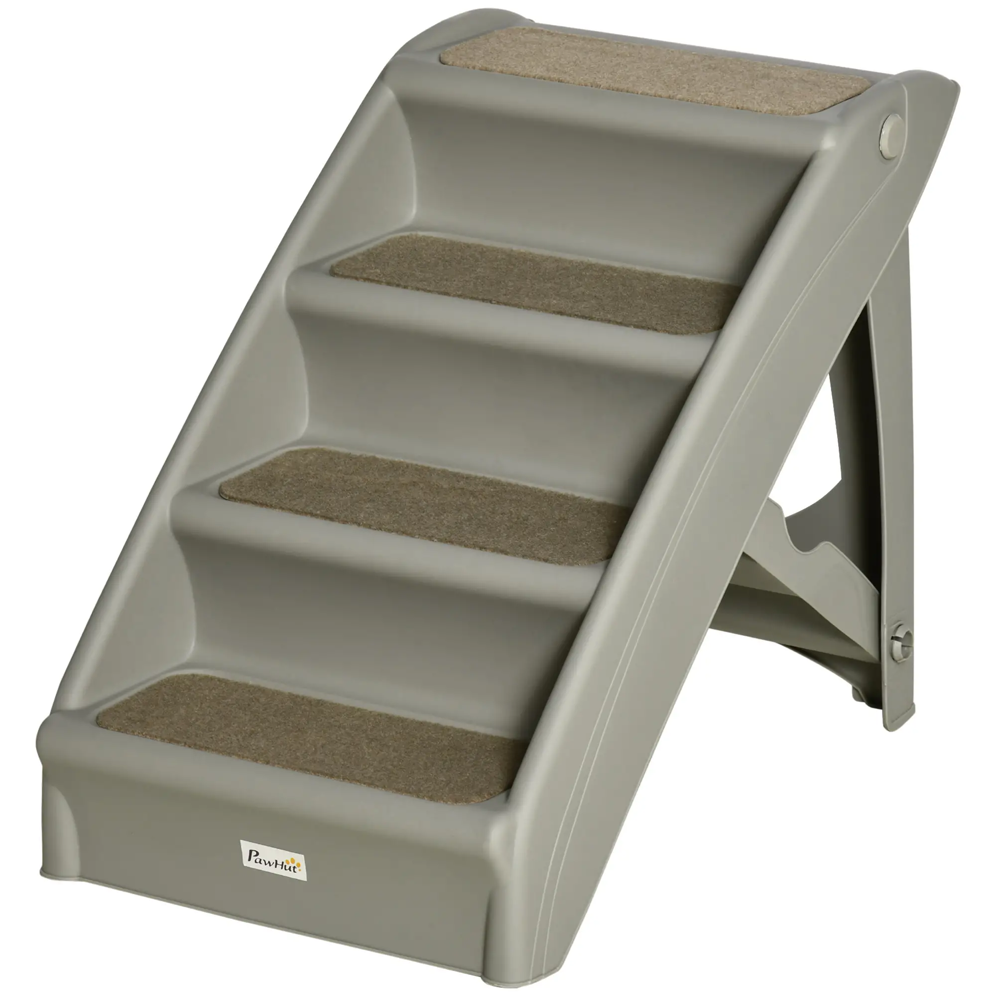 4-Level Portable Dog Stairs, Foldable Steps for Small Dogs, Lightweight, Grey - Image 11
