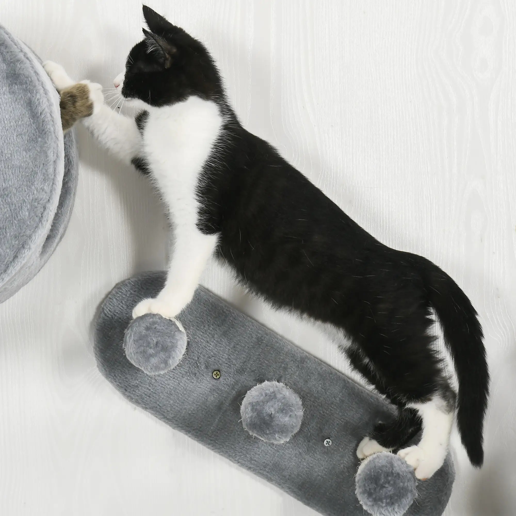 4 Pcs 9.3" H Cat Wall Shelves, Pet Climbing Shelf Set, Grey - Image 10