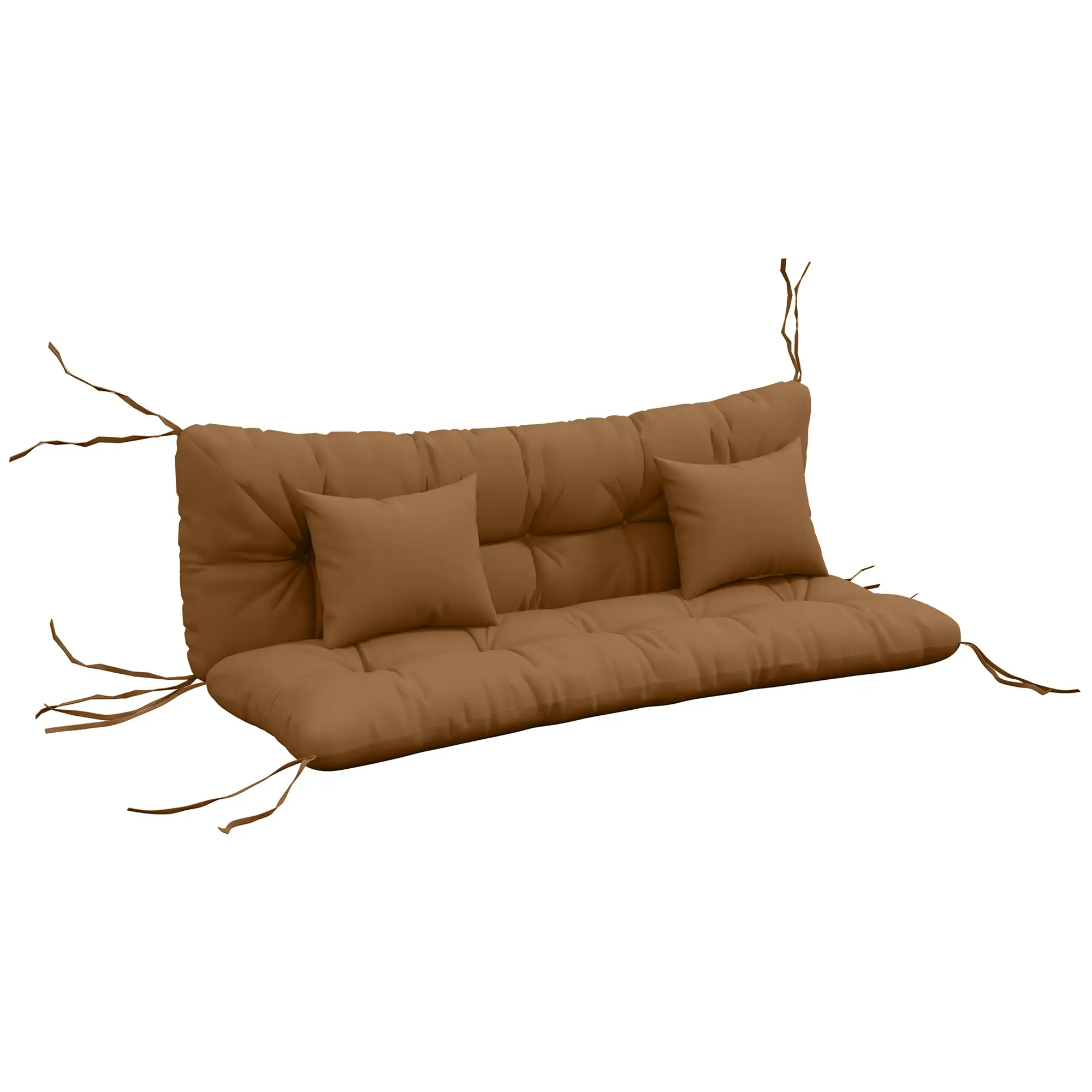 4-Piece Patio Chair Cushion Set, Back and Seat Pillows, Tan - Image 11