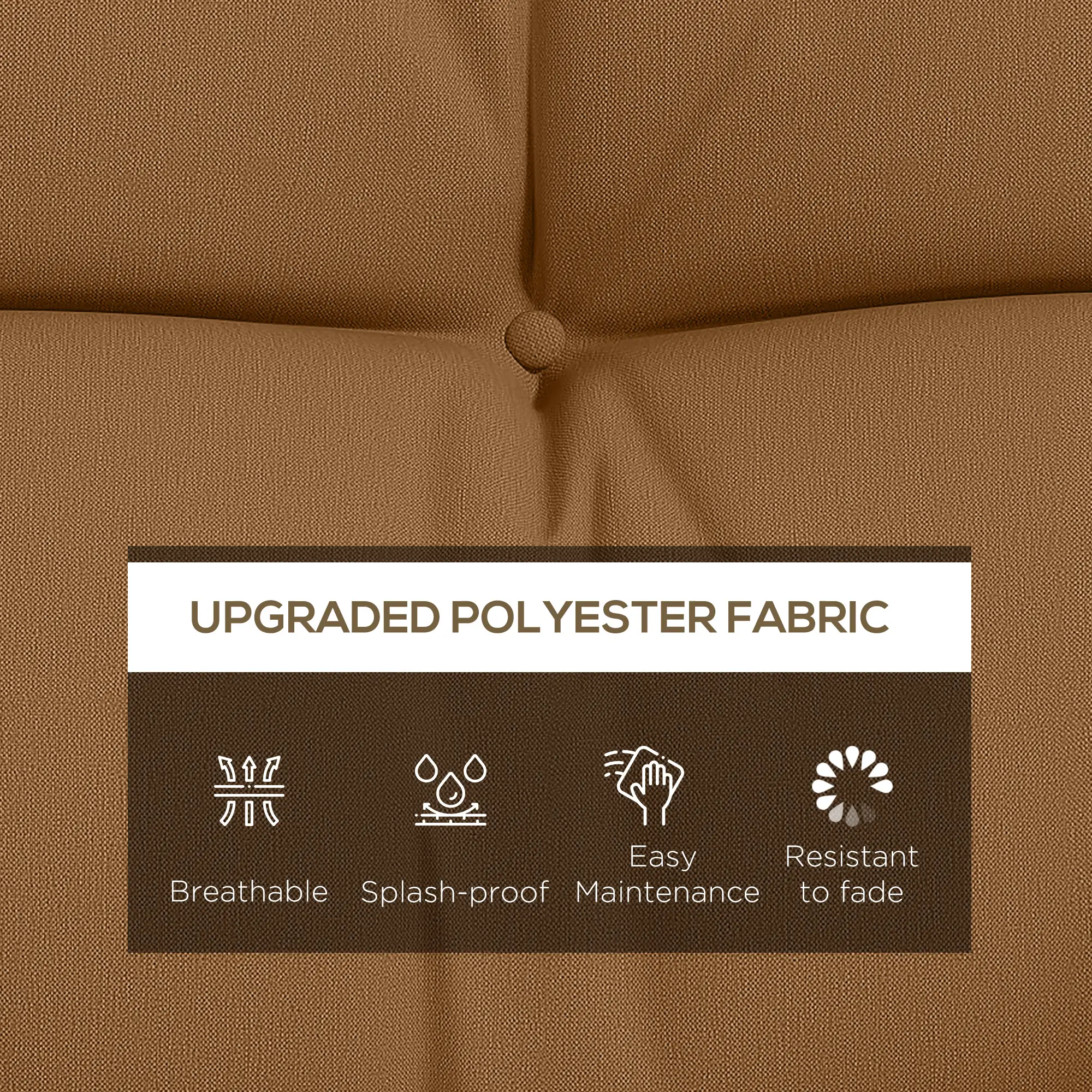4-Piece Patio Chair Cushion Set, Back and Seat Pillows, Tan - Image 4