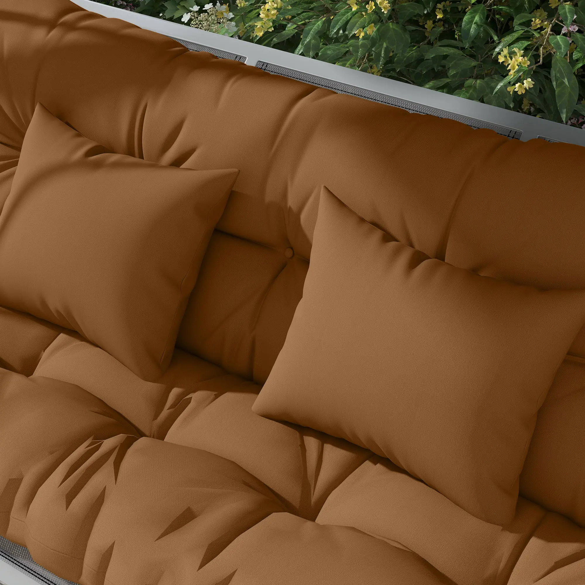 4-Piece Patio Chair Cushion Set, Back and Seat Pillows, Tan - Image 9