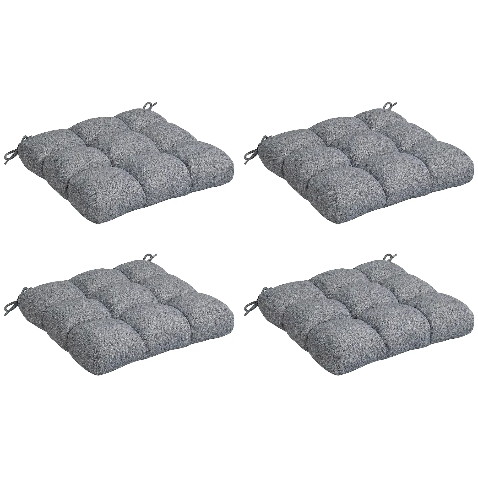 4-Piece Patio Chair Cushion Set, Indoor Outdoor Replacement Pillows - Image 11
