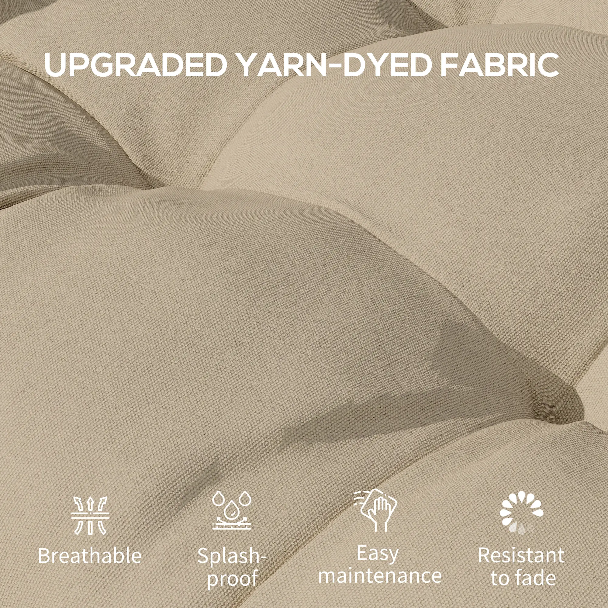 4-Piece Patio Chair Cushion Set With Ties, Indoor Outdoor Replacement - Image 4