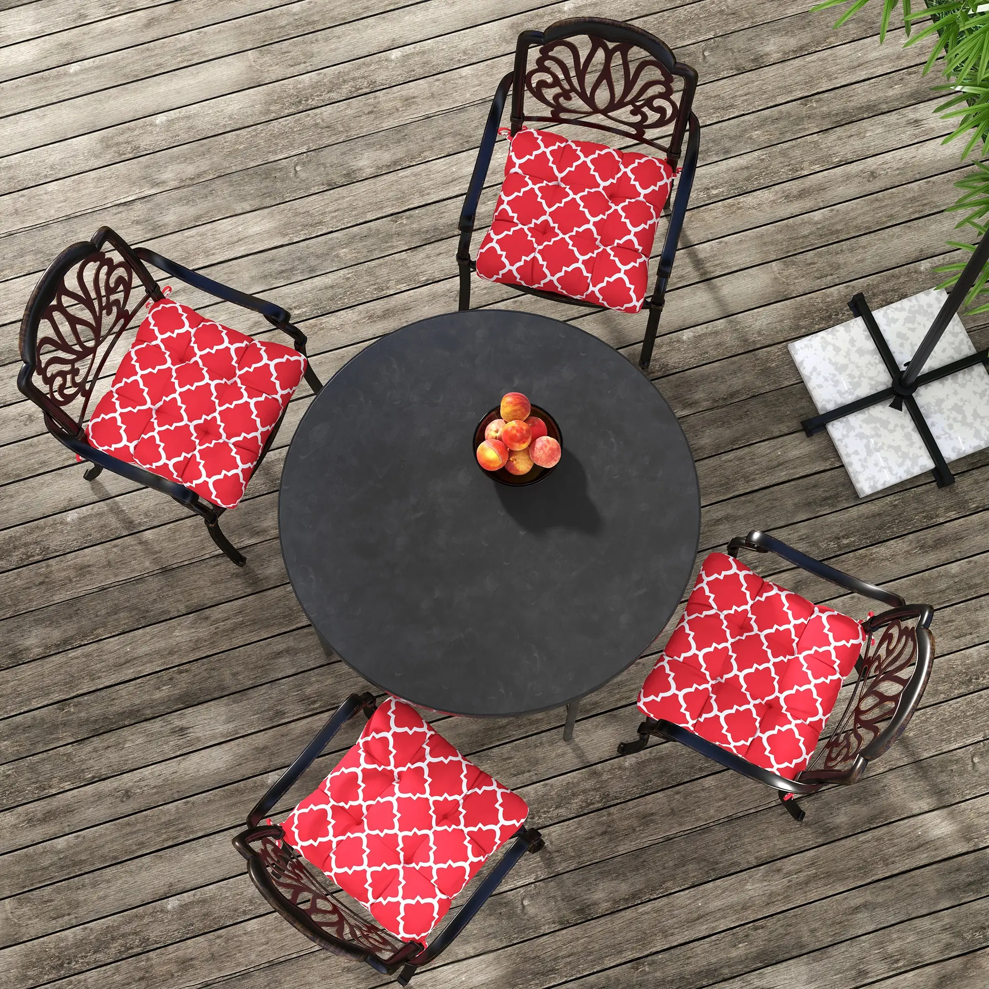 4-Piece Seat Cushion Pillows, Patio Chair Cushions with Ties, Indoor Outdoor - Image 7