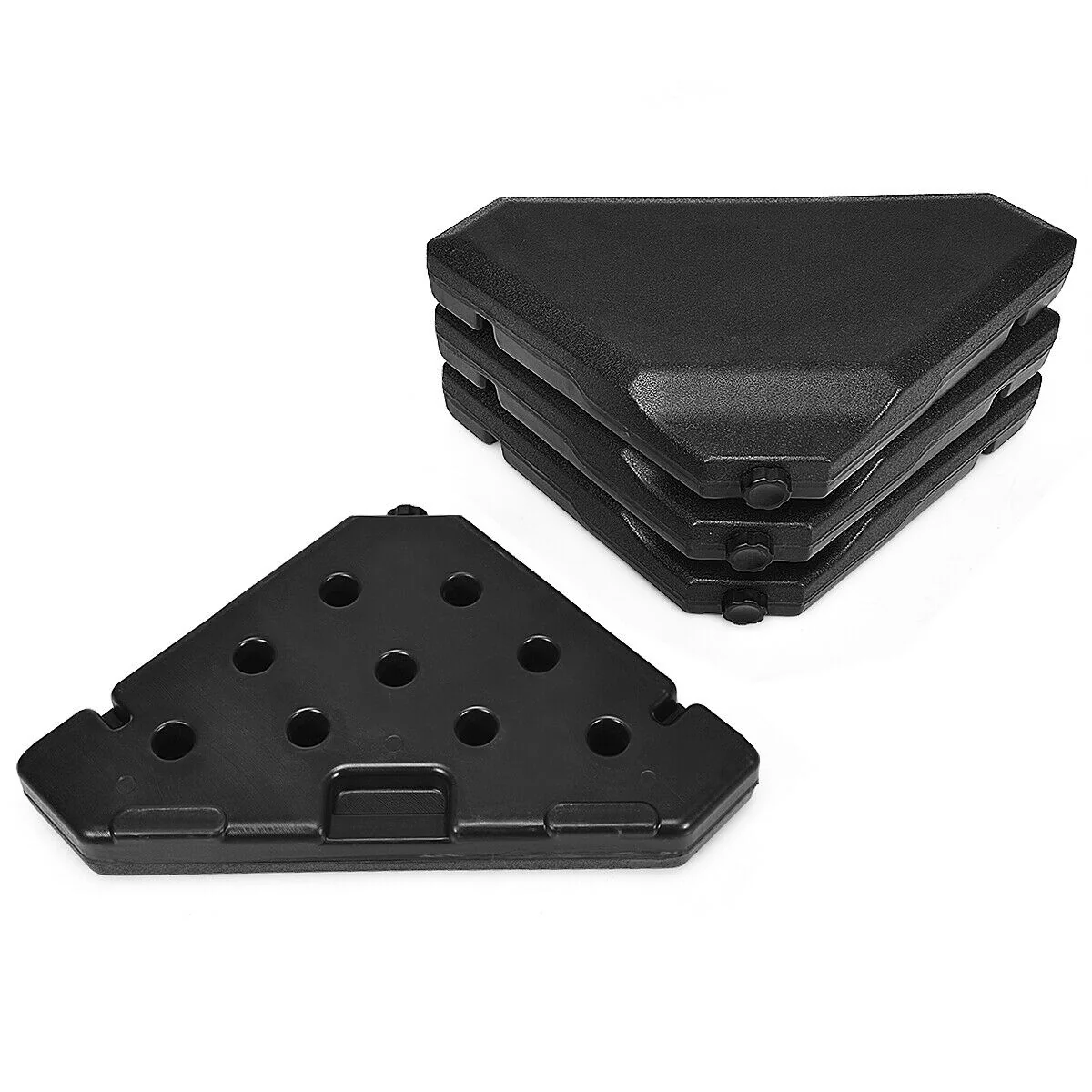 4 Pieces 195 lbs Patio Umbrella Base, Black - Image 10