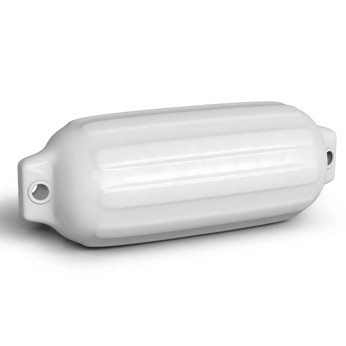 4 Ribbed Marine Boat Fender, 8.5" x 27", White - Image 6