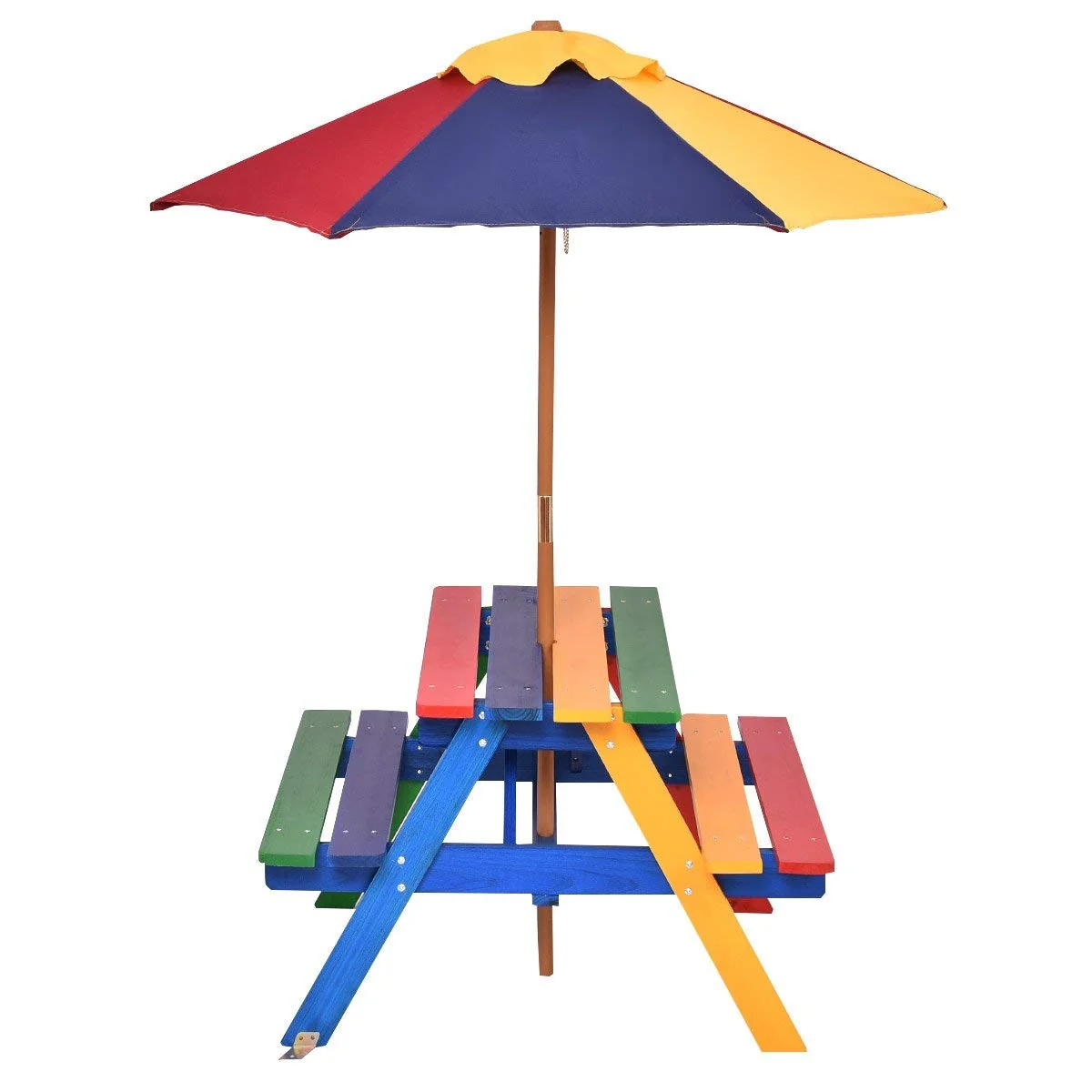 4 Seat Kids Picnic Folding Garden Umbrella Table - Image 5