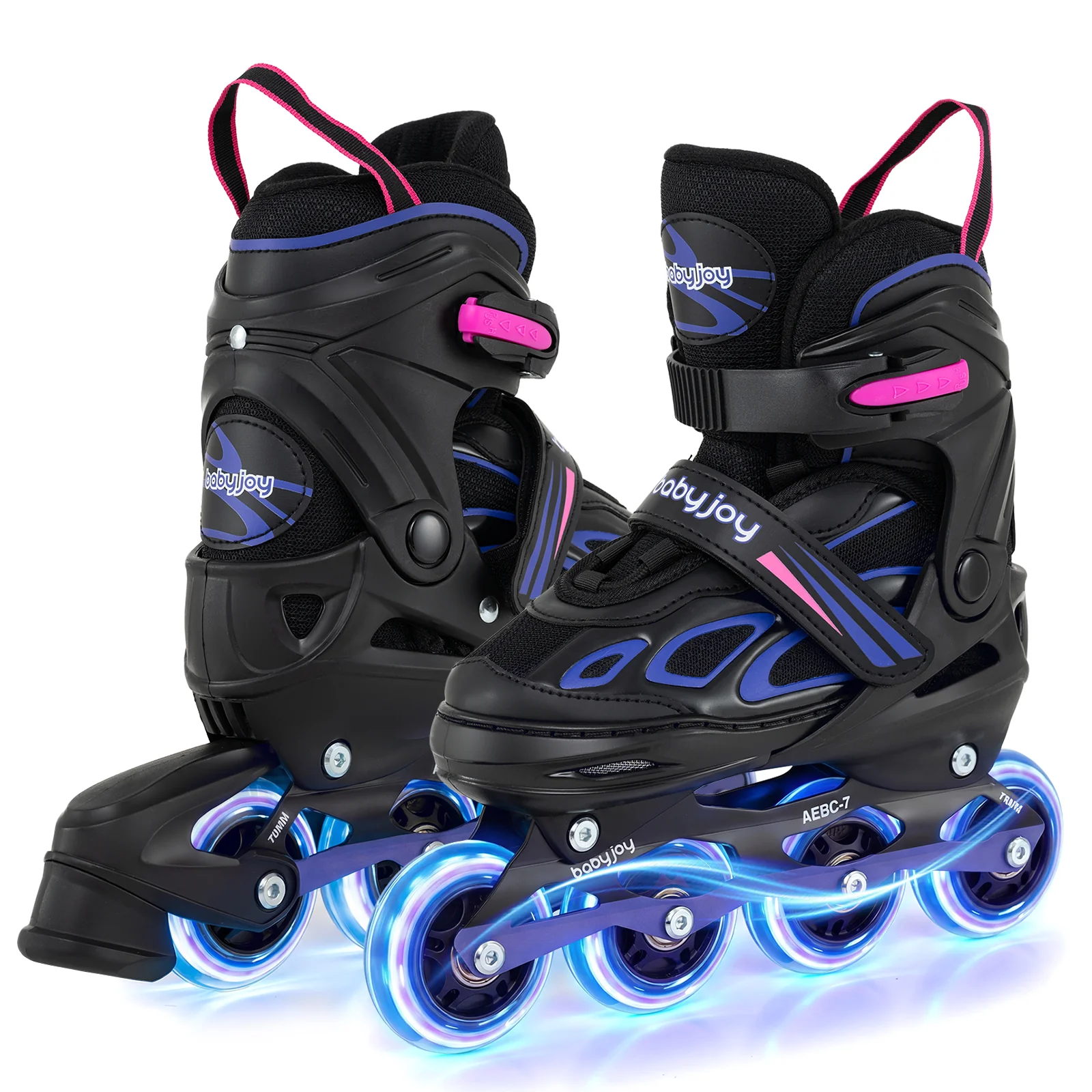 4 Sizes Adjustable Blade Roller with Light-up Wheels for Youth, Purple - Image 4
