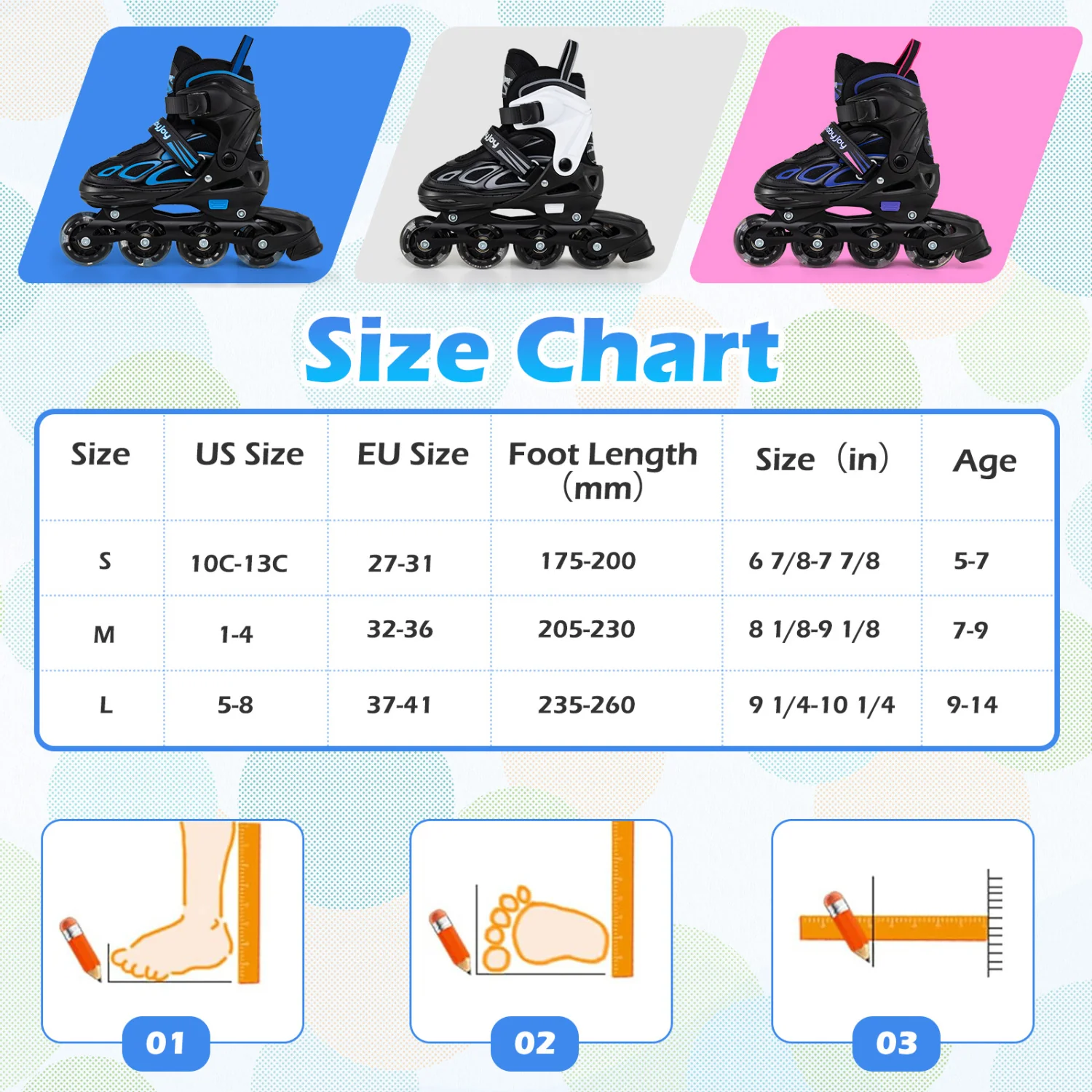 4 Sizes Adjustable Blade Roller with Light-up Wheels for Youth, Purple - Image 6