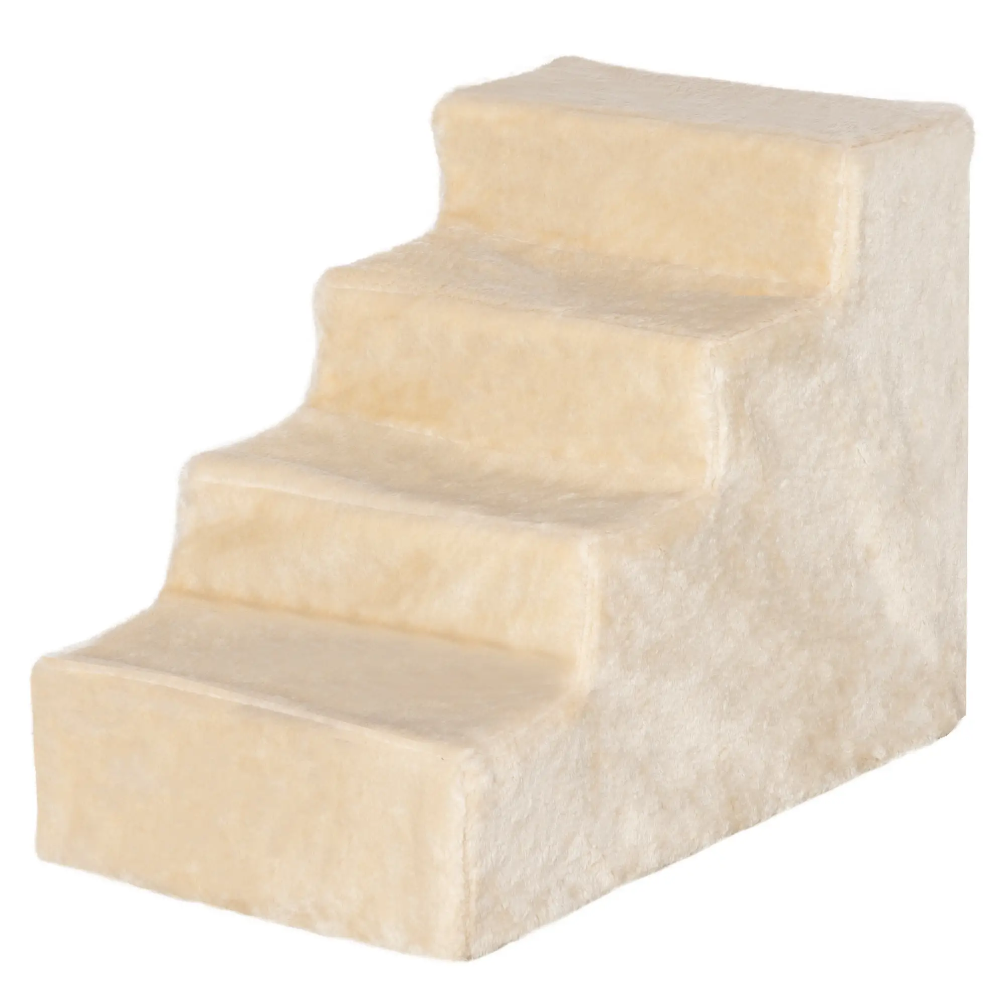 4-Step Dog Ramp for Sofa, Bed, Couch, Removable Cover, Beige - Image 11