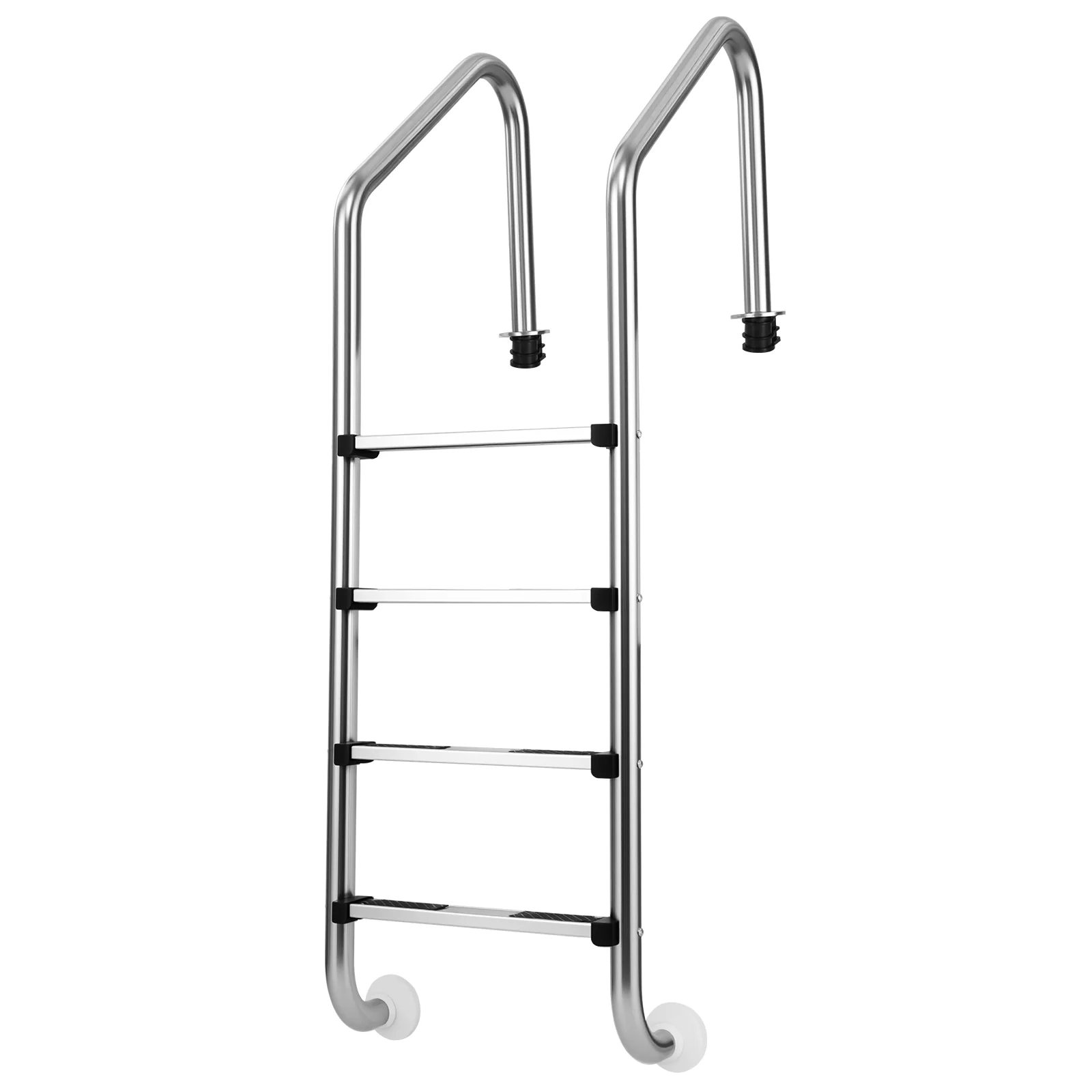 4-Step Inground Pool Ladder, Stainless Steel, Silver - Image 4