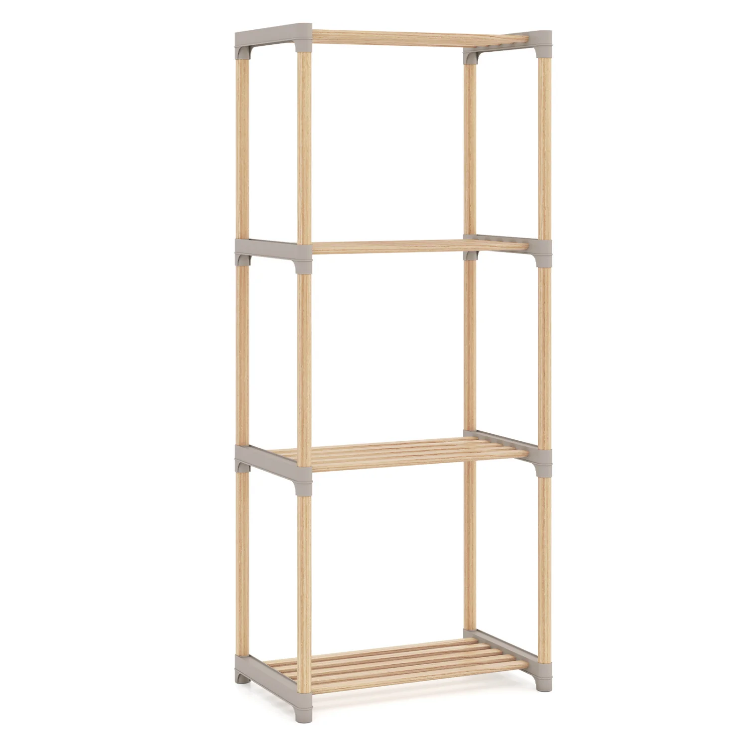4-Tier Bookshelf With Open Shelves, Home Office Bathroom - Image 5
