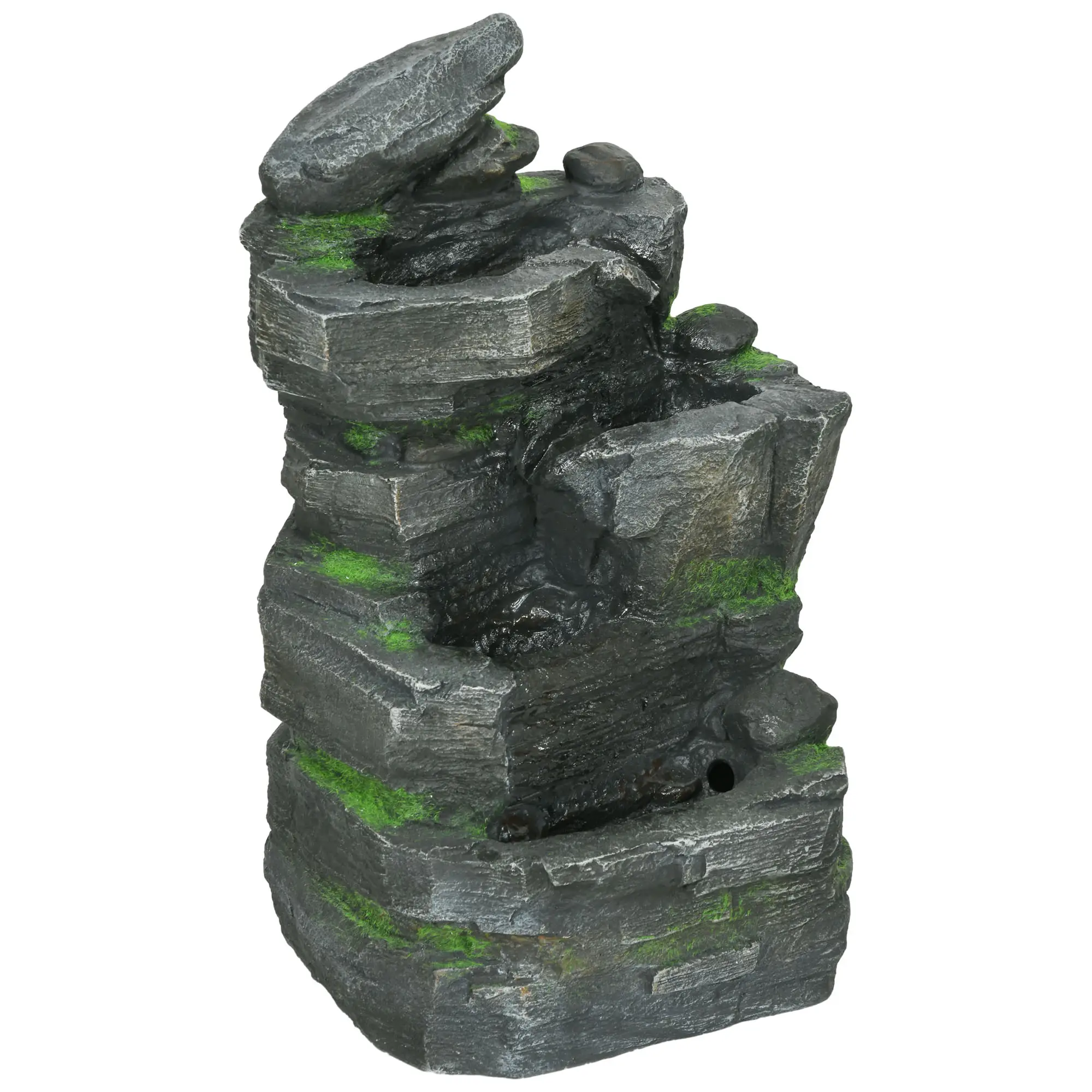 4 Tier Cascading Water Fountain with LED Lights, Pump, Outdoor - Image 13