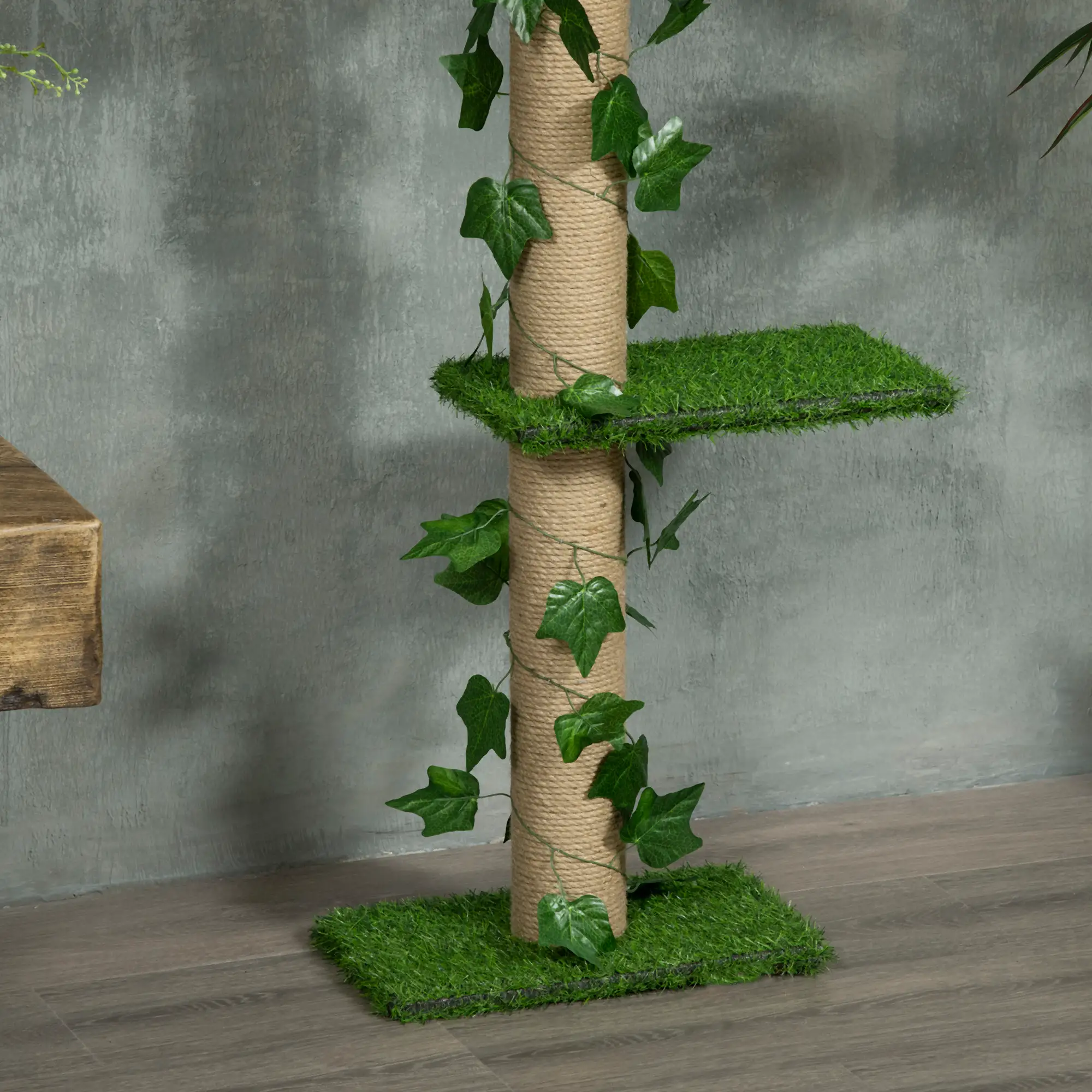 4-Tier Floor to Ceiling Cat Tree, Height 80-95Inches, Multi-Layer Activity Centre - Image 10