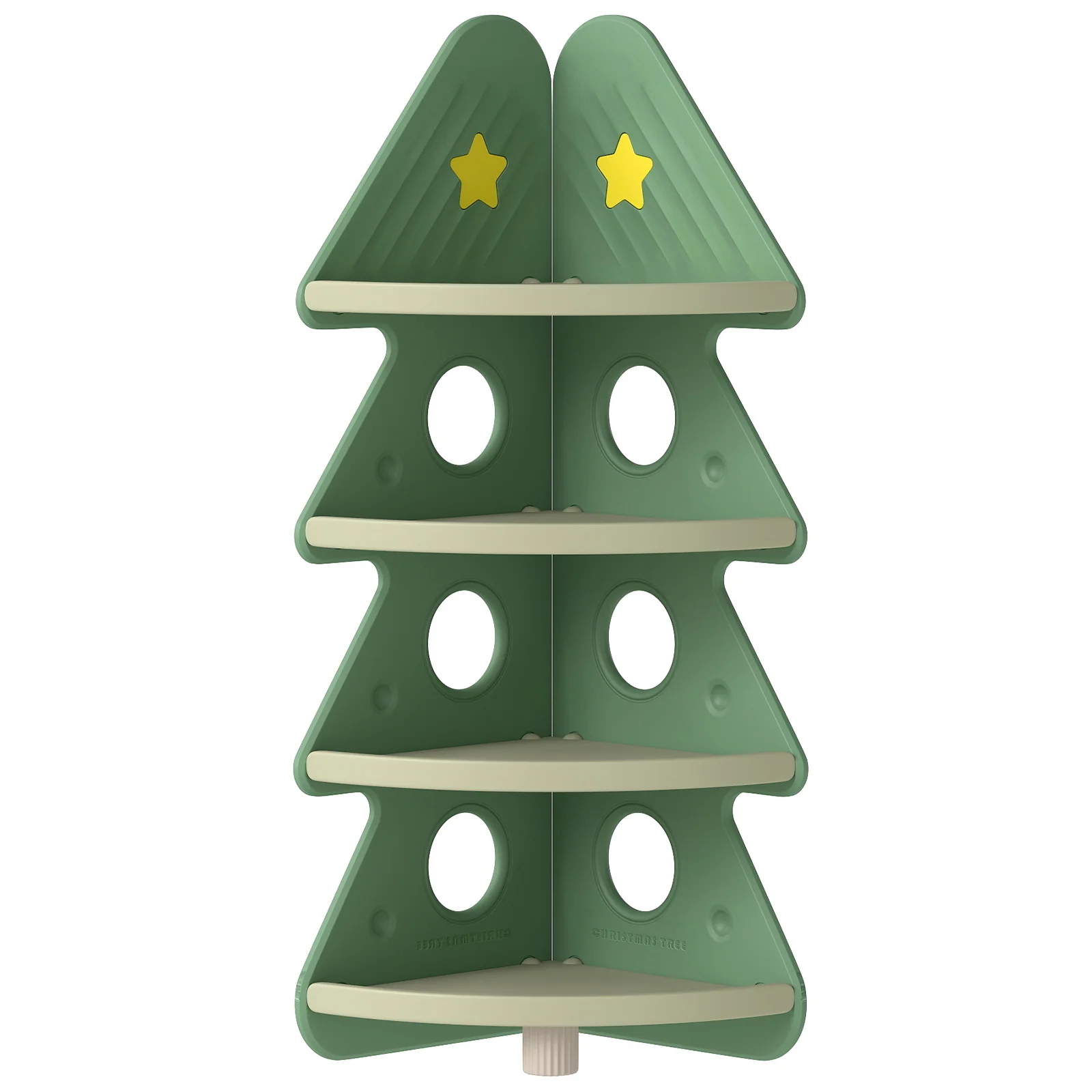 4-Tier Kids Corner Bookshelf Baby Display Shelf for Kids Room, Green - Image 5