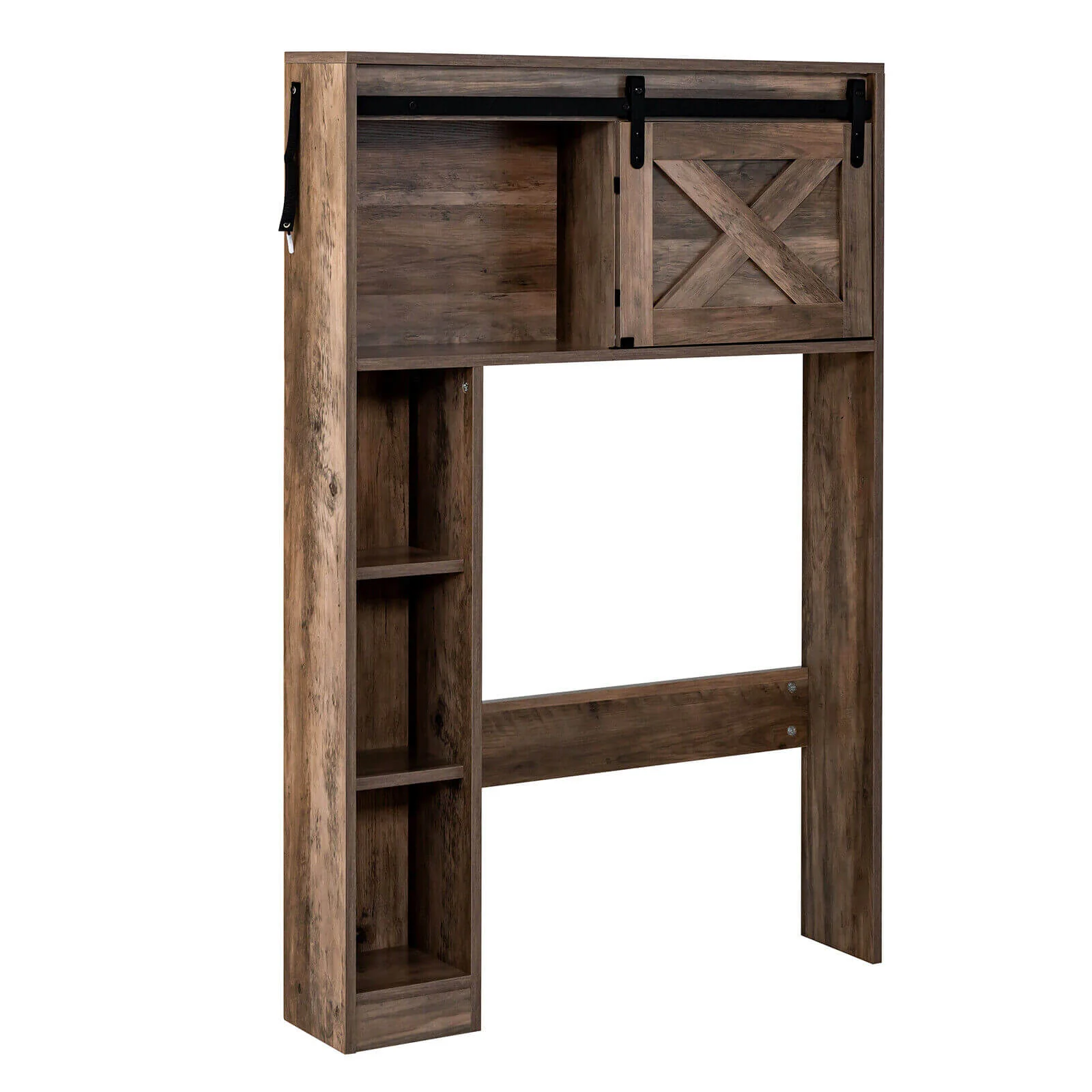 4-Tier Over The Toilet Storage Cabinet, Brown - Image 4