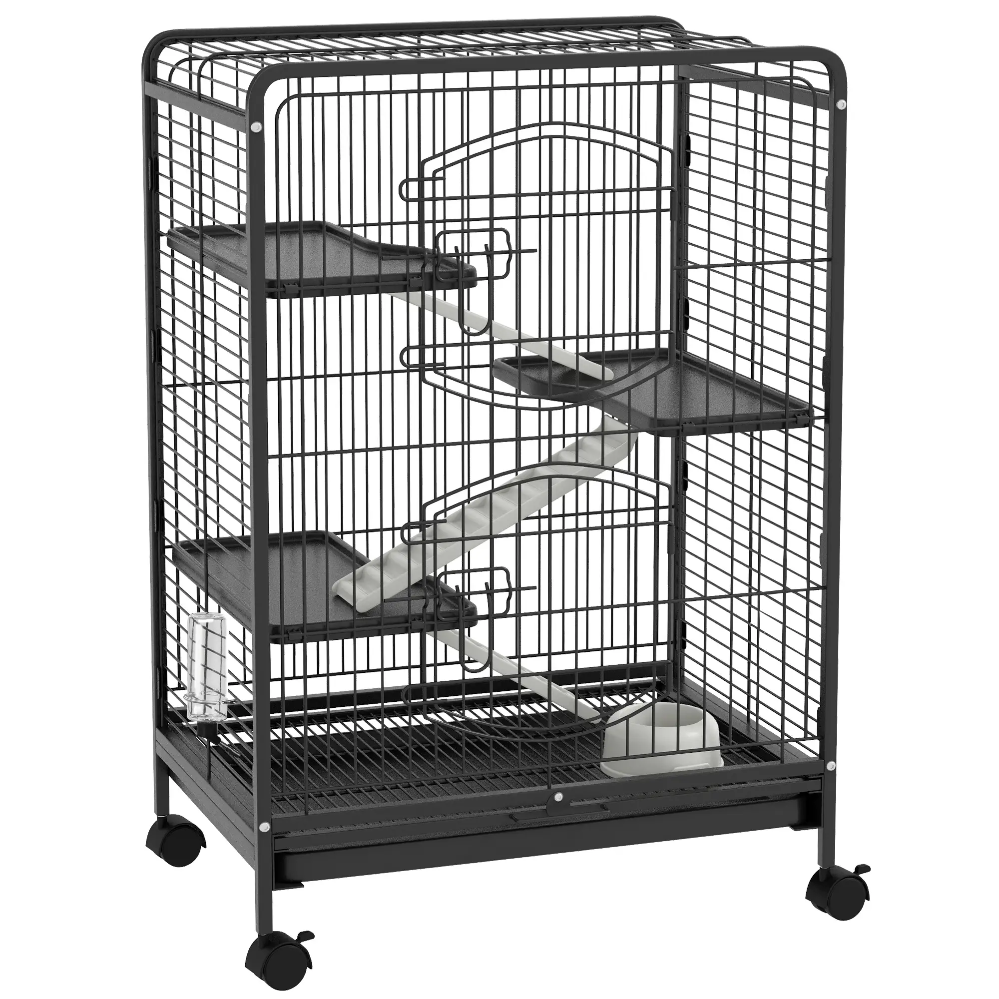 4-Tier Small Animal Cage, Rabbit Ferret Chinchilla Playpen, 24" x 17" x 37" - Image 10
