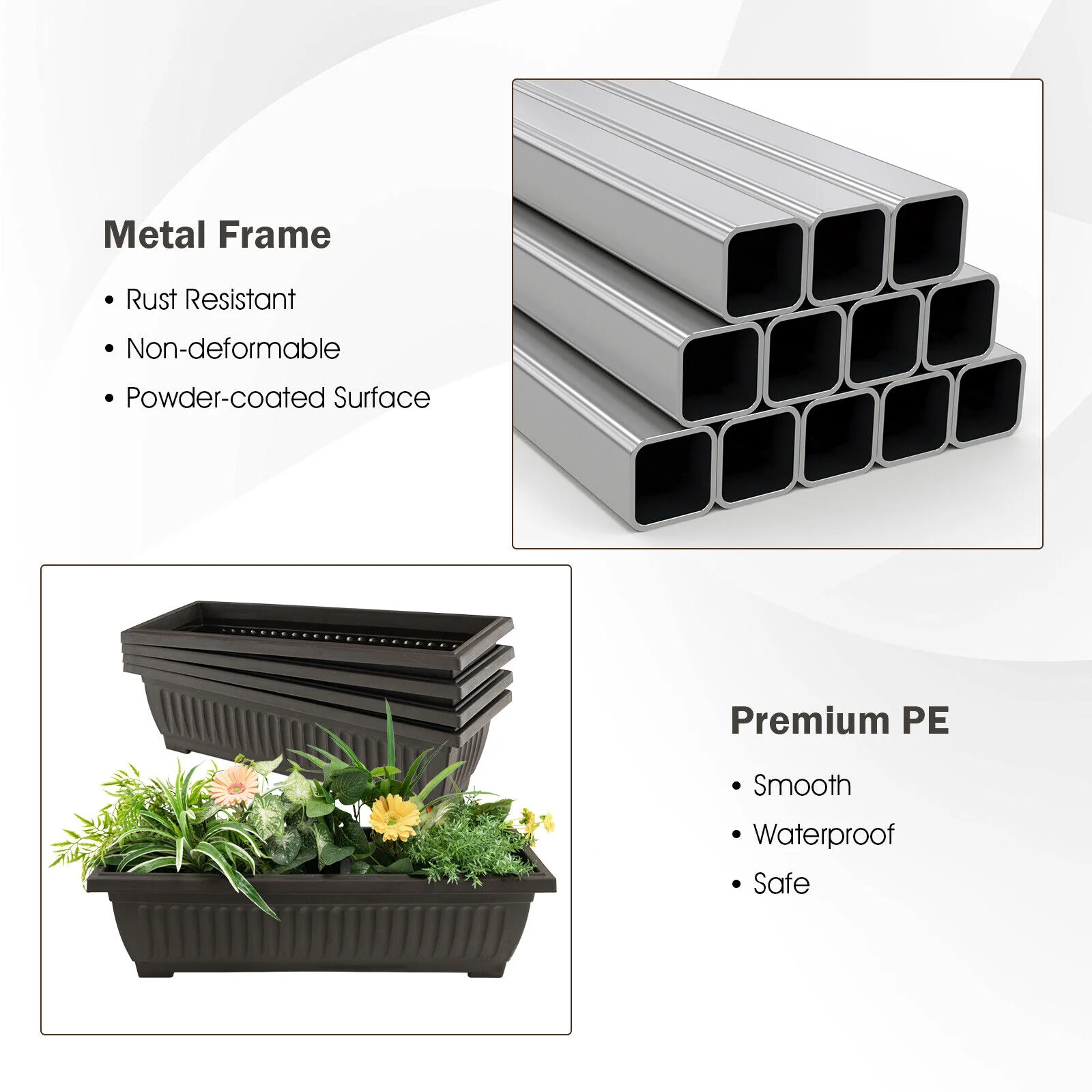 4-Tier Vertical Raised Garden Bed, M, Black - Image 8