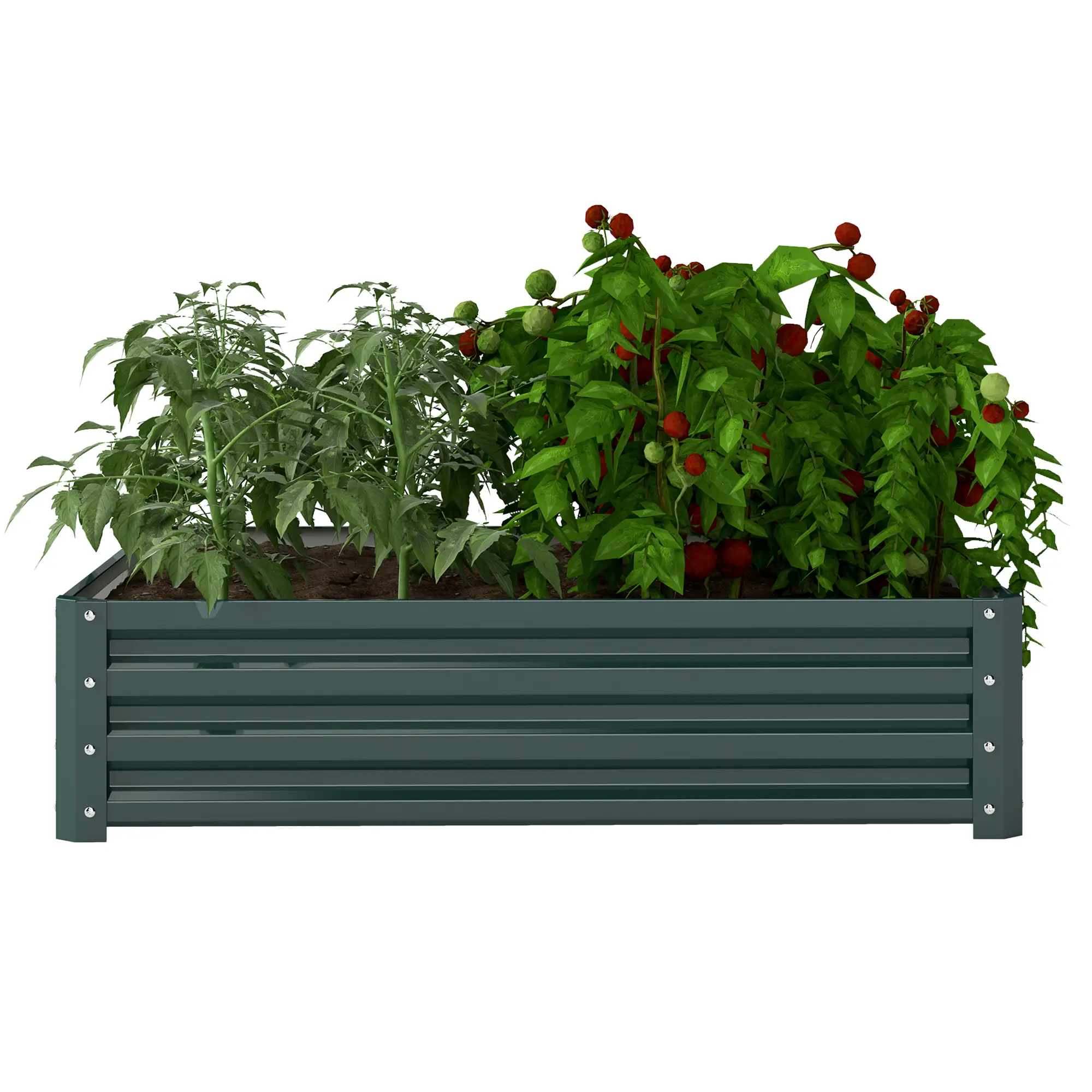 4' x 4' x 1' Galvanized Steel Raised Garden Bed, Vegetables, Flowers, Herbs - Image 11