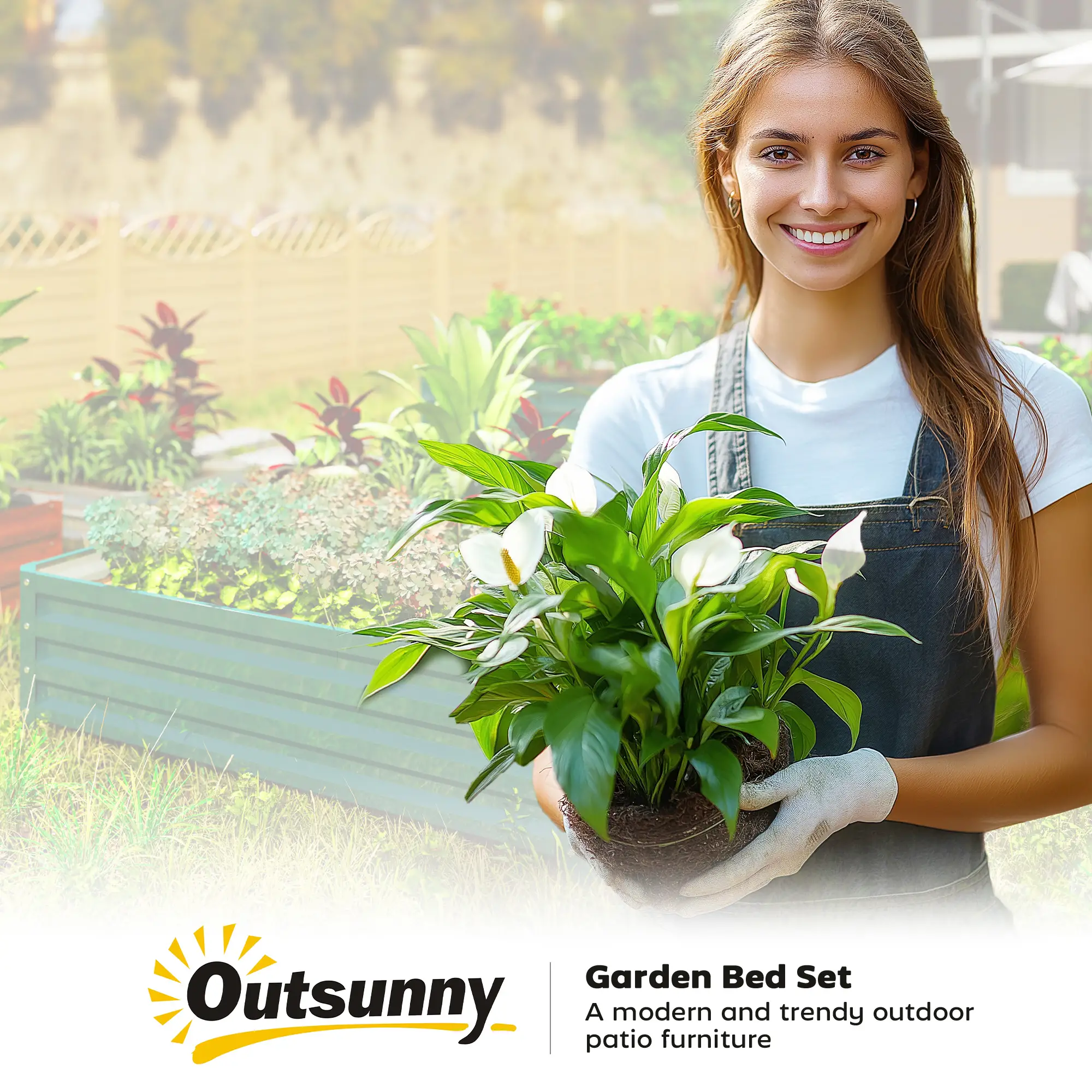 4' x 4' x 1' Galvanized Steel Raised Garden Bed, Vegetables, Flowers, Herbs - Image 7