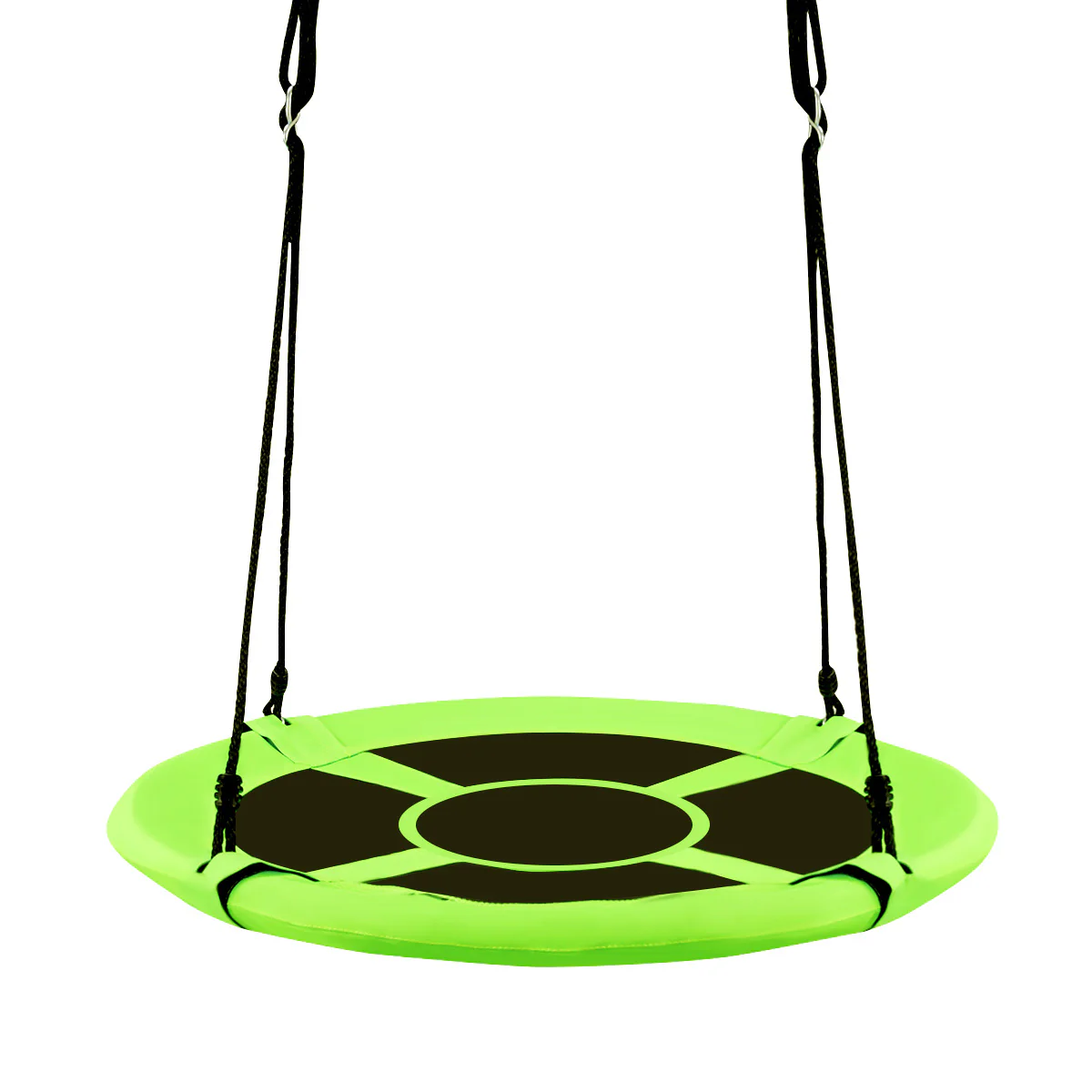 40 Inch Flying Saucer Tree Swing, Indoor Outdoor Play Set, Green - Image 4