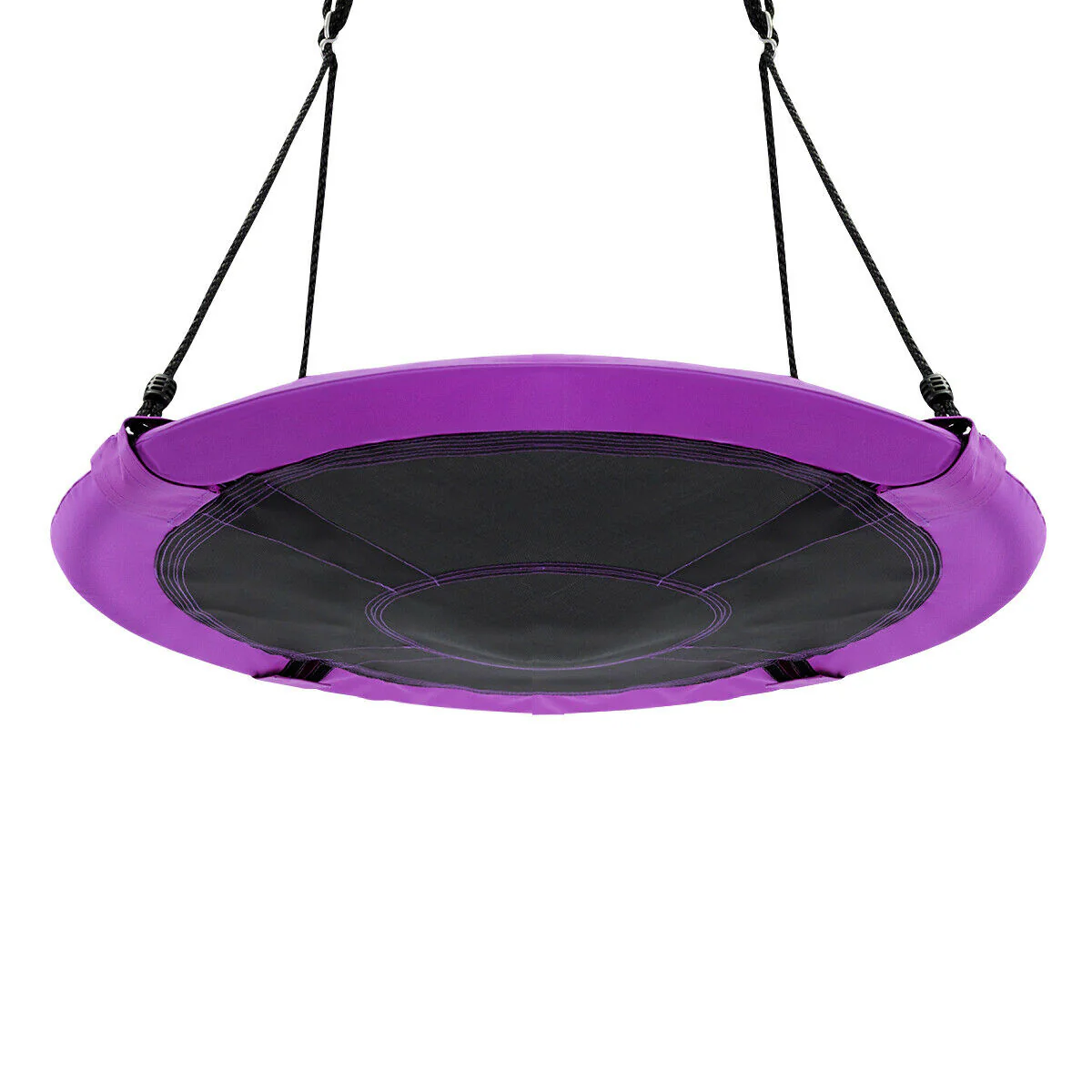 40 Inch Flying Saucer Tree Swing, Indoor Outdoor Play Set, Purple - Image 8