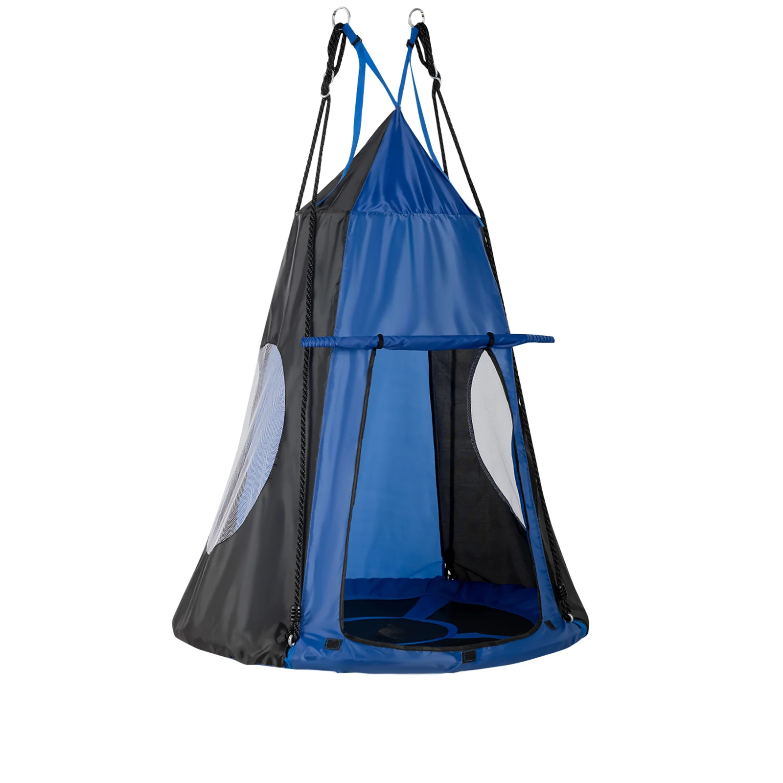 40 Inch Kids Hanging Chair, Detachable Swing Tent Set, Blue - Image 4