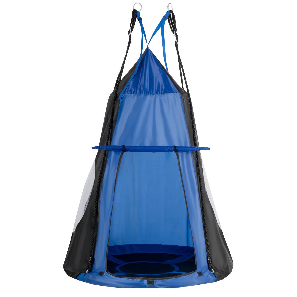40 Inch Kids Hanging Chair, Detachable Swing Tent Set, Blue - Image 5