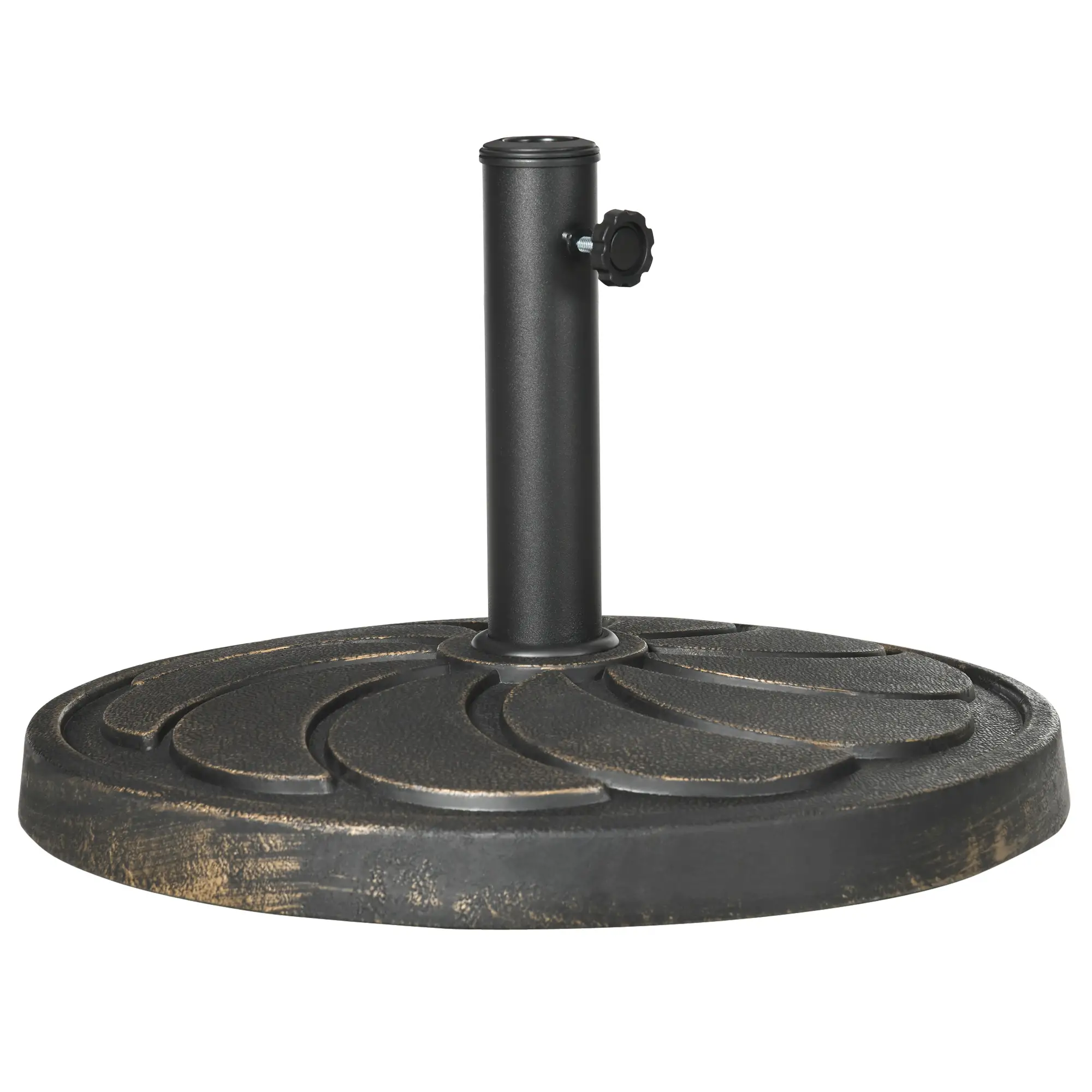40 lb Heavy Duty Patio Umbrella Base, 21" Round, Bronze