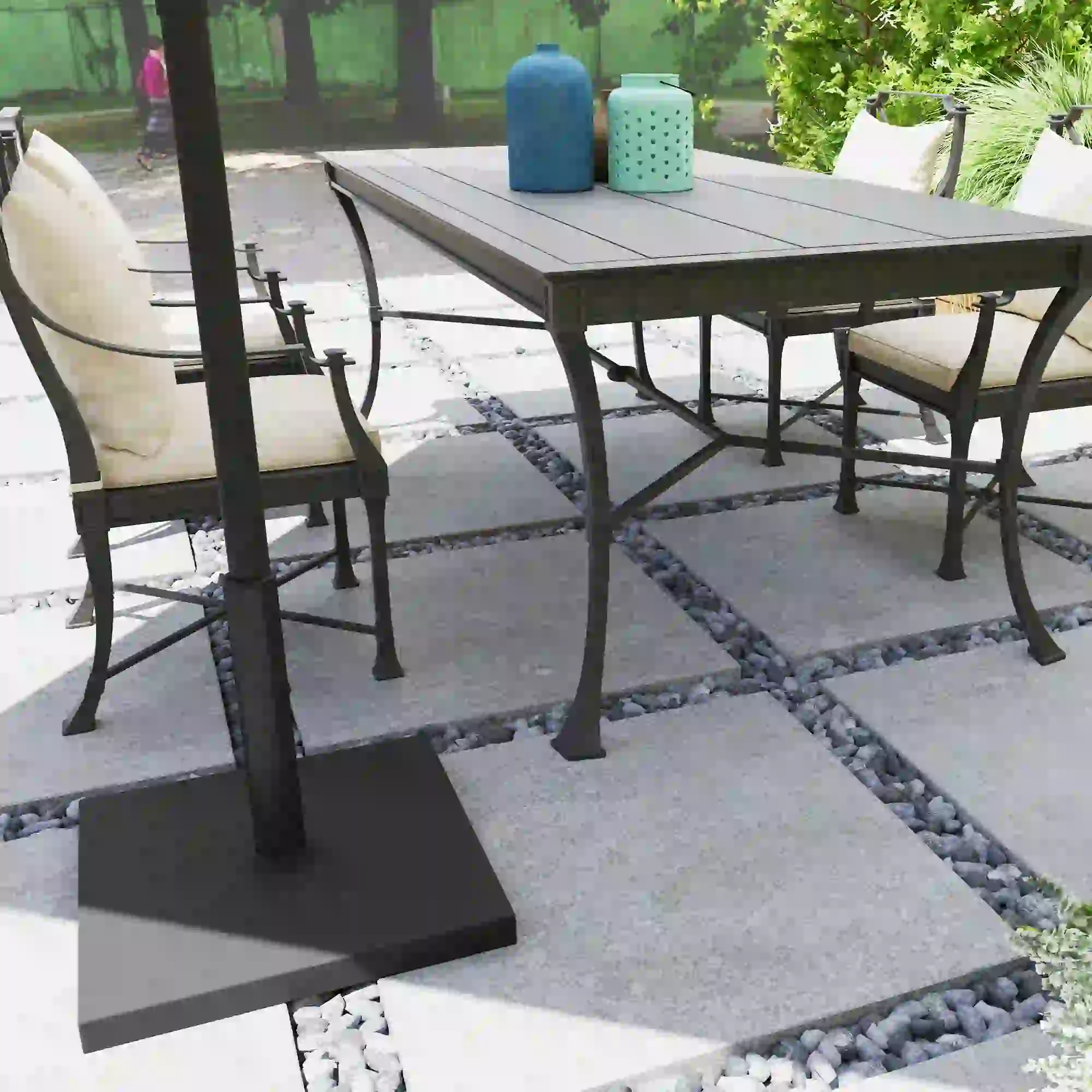 40 Lbs Concrete Umbrella Base, 1.5"/1.9", Black - Image 10
