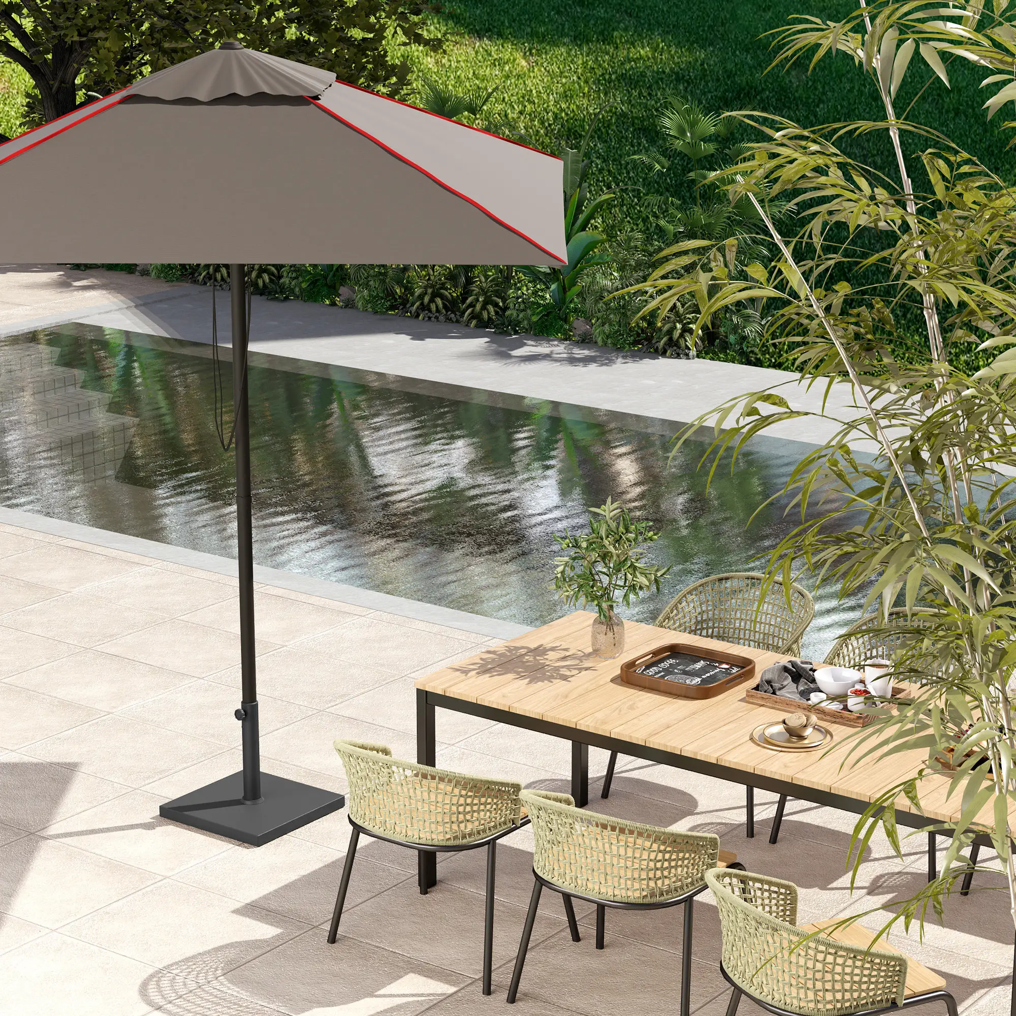 40 Lbs Concrete Umbrella Base, 1.5"/1.9", Black - Image 9