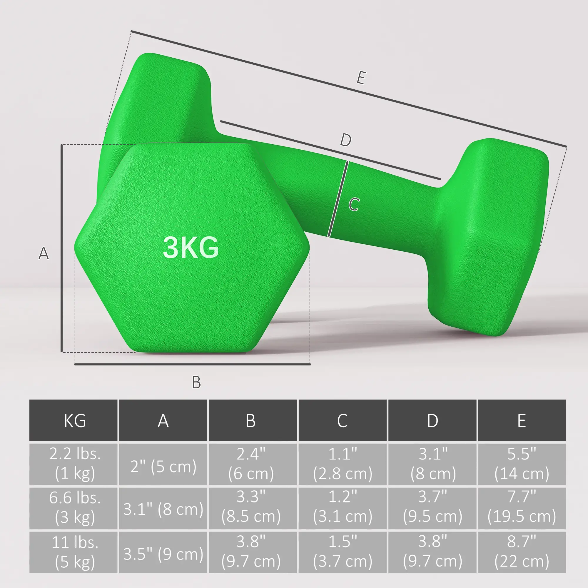 40 LBS Hex Dumbbell Set, Adjustable, Home Gym, Green - Image 3