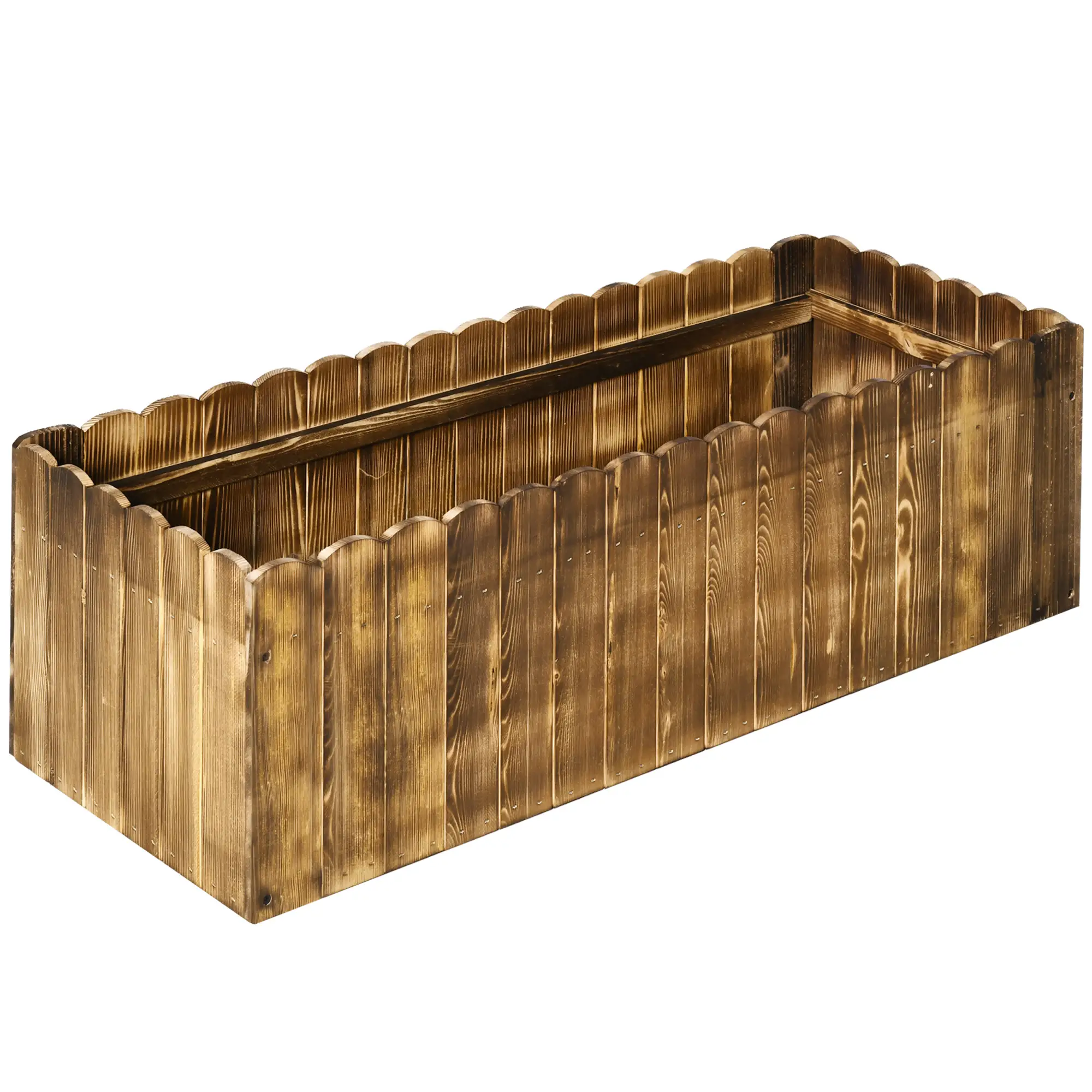 40" x 16" x 12" Wooden Raised Garden Bed, Planter Box with Drainage Holes, Natural - Image 13