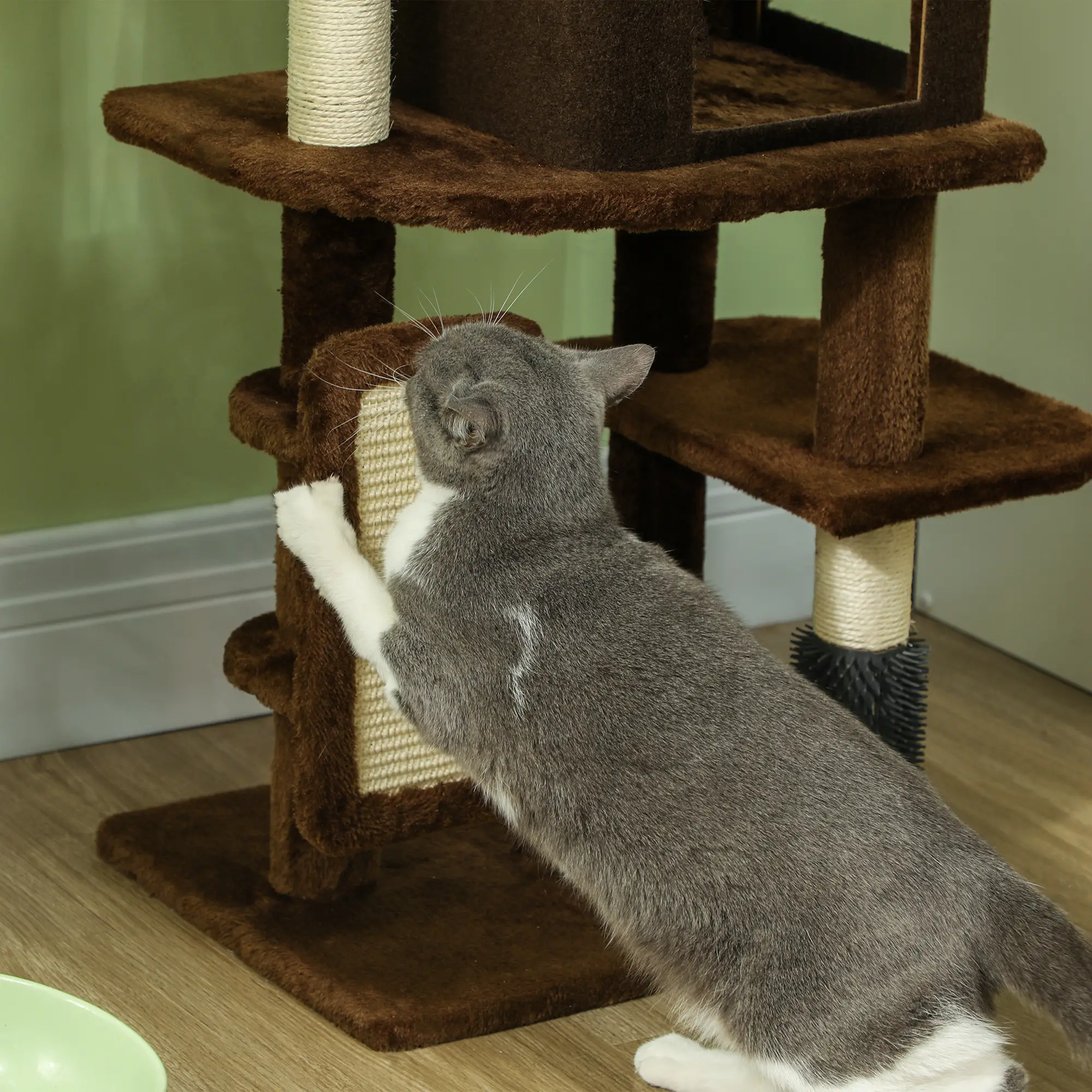 41" Cat Tree with Scratching Posts, Bed, Condo & Toys - Image 10