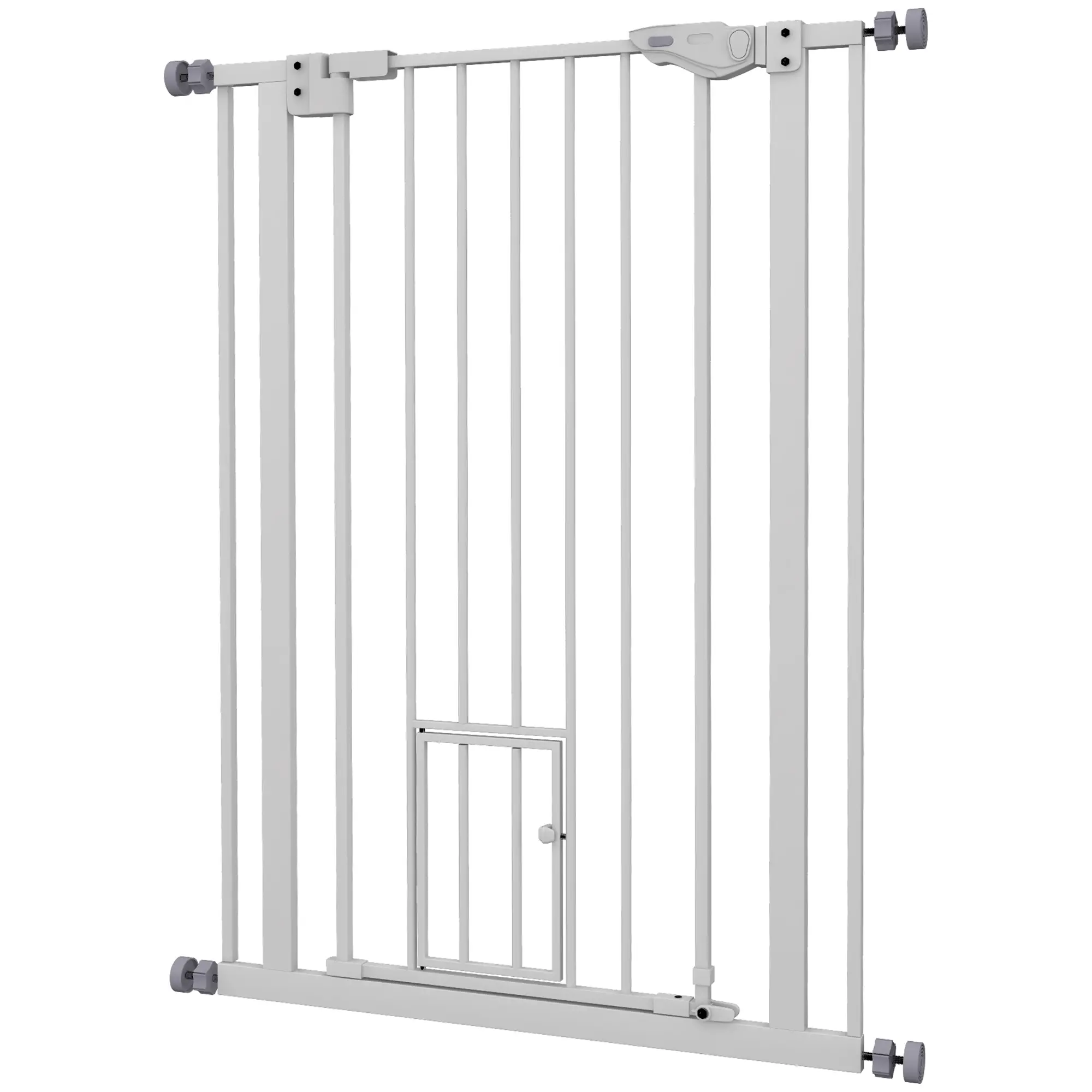 41" Easy Open Indoor Dog Gate, White - Image 11