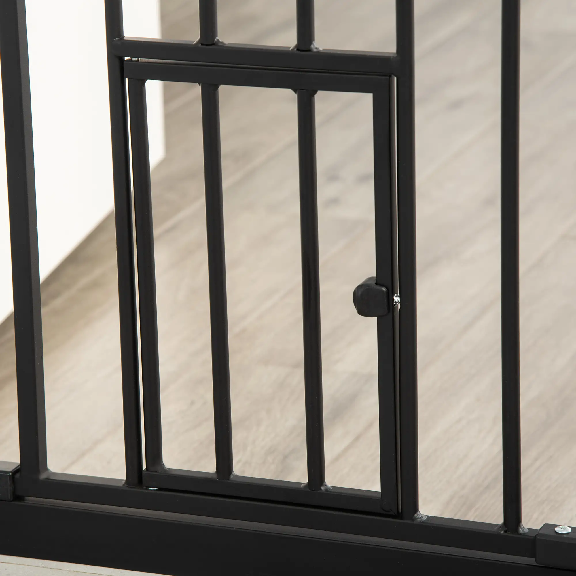 41" Easy Open Indoor Dog Gates for Doorways, House, Stair - Black - Image 10