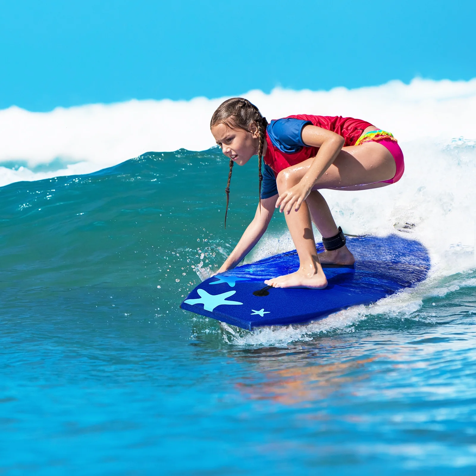 41 Inch Lightweight Super Portable Surfing Bodyboard-S, Blue - Image 2