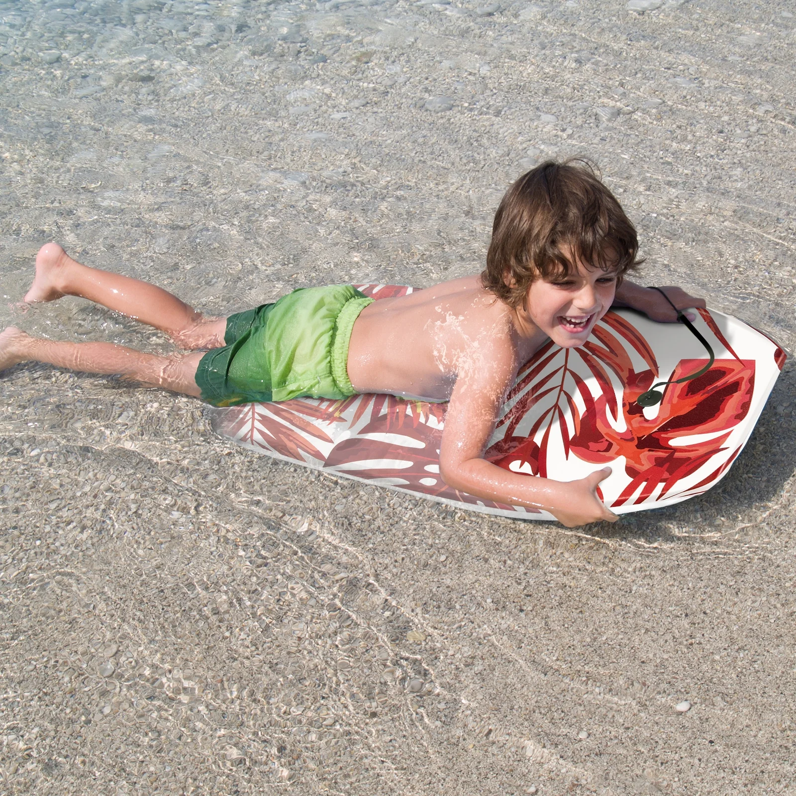 41 Inch Lightweight Surfboard, EPS Core With Fin, Red - Image 7