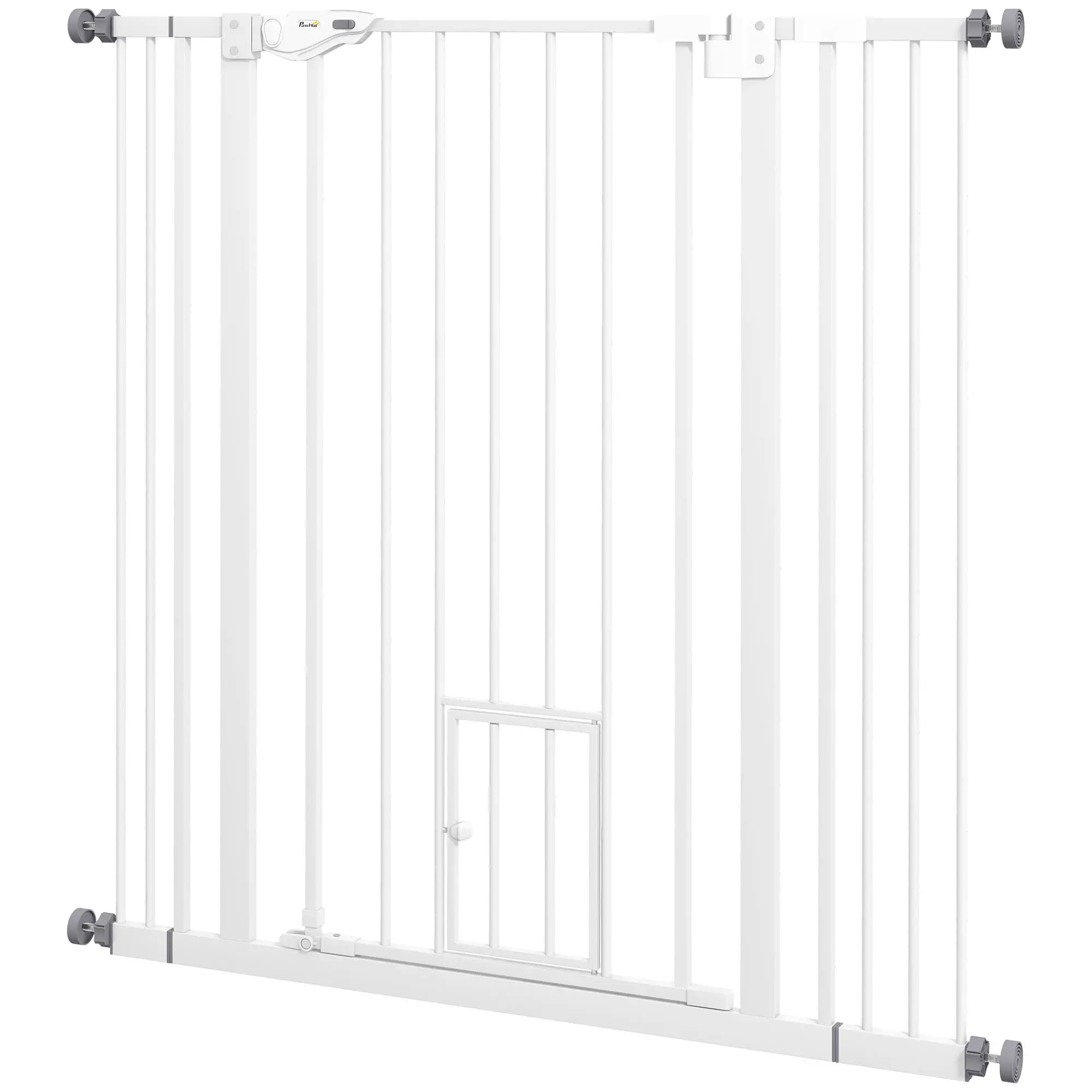 41" Indoor Dog Gate, Easy Open, White