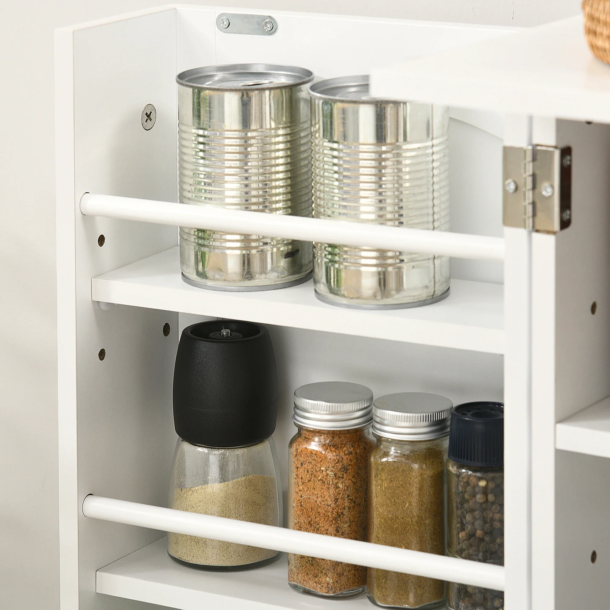 41" Storage Cabinet, 2-Door Kitchen Pantry, 5-Tier Shelving, 12 Spice Racks - Image 13